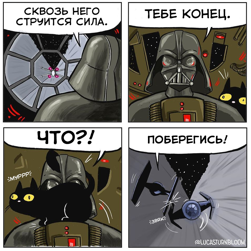 Vader's cat - Lucas Turnbloom, Howtocat, Comics, cat, Star Wars, Darth vader, Translated by myself