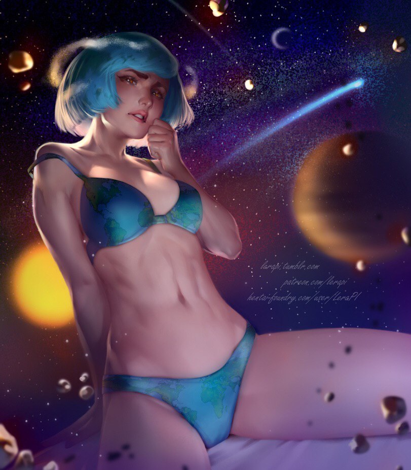 Earth-Chan - NSFW, Art, Earth-Tian, Land, Aleriia_V (lerapi), Longpost