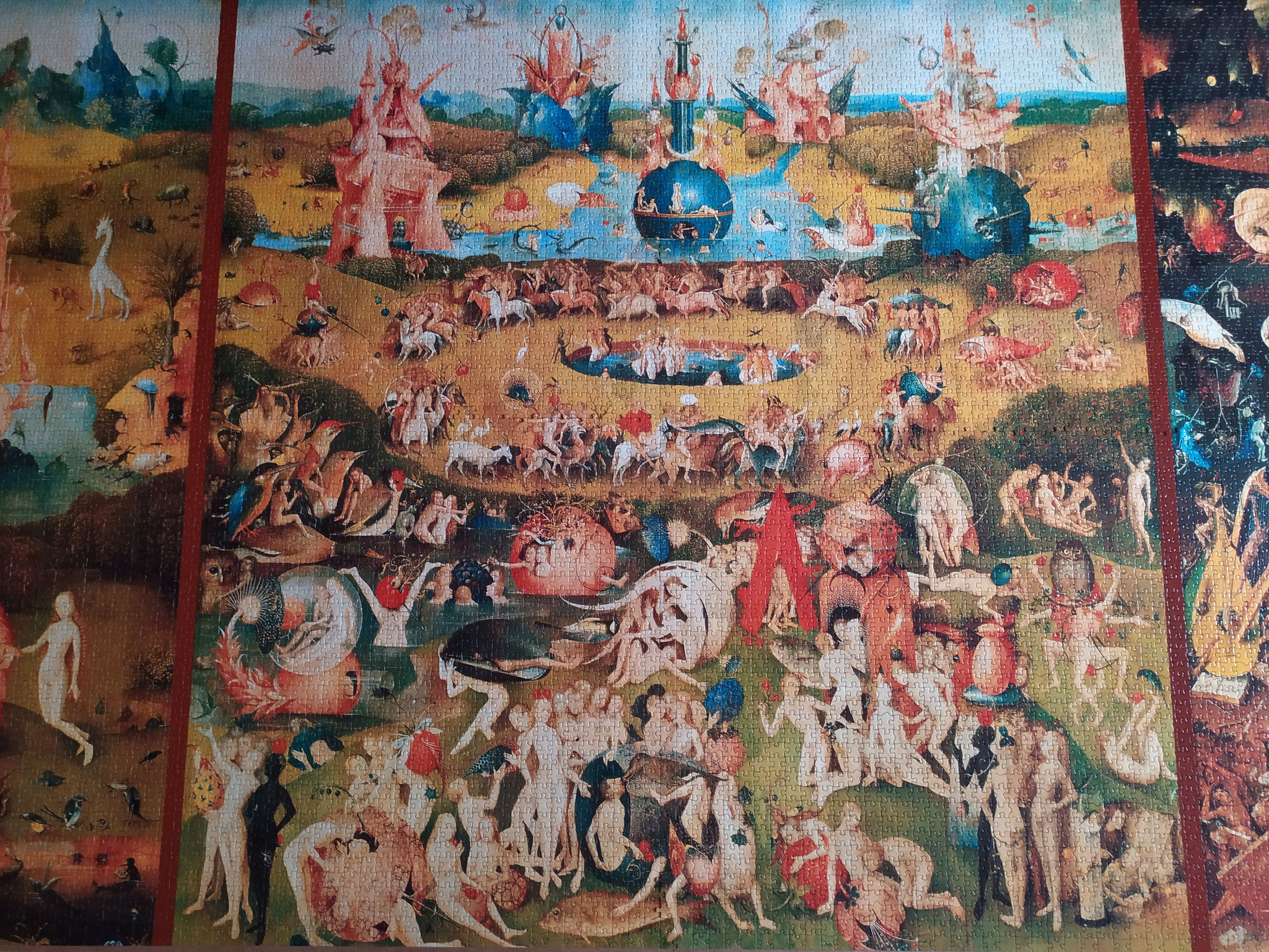 Bosch: how we assembled a puzzle with 9000 pieces - My, Hieronymus Bosch, Suffering middle ages, Puzzle, Головоломка, Free time, Hobby, Board games, Longpost