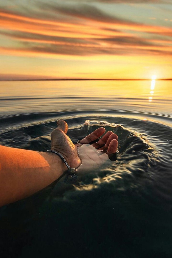 Sea - Sea, Sunset, beauty, Nature, Hand, The photo