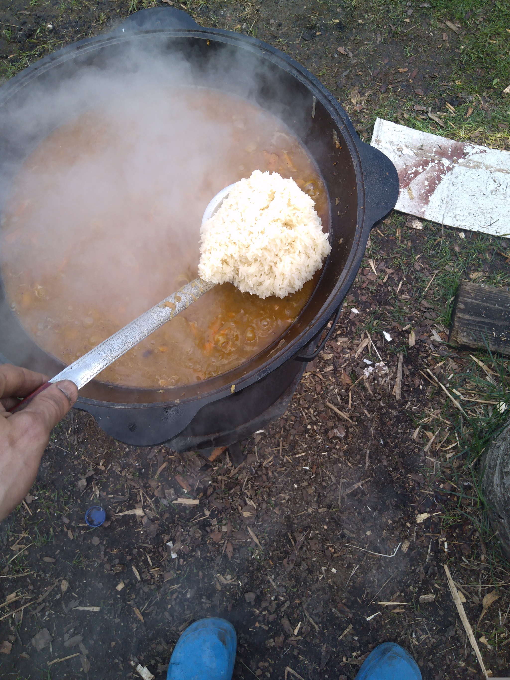 Lamb pilaf - My, Pilaf, Bonfire, Food, Dacha, Longpost, Recipe, Cooking