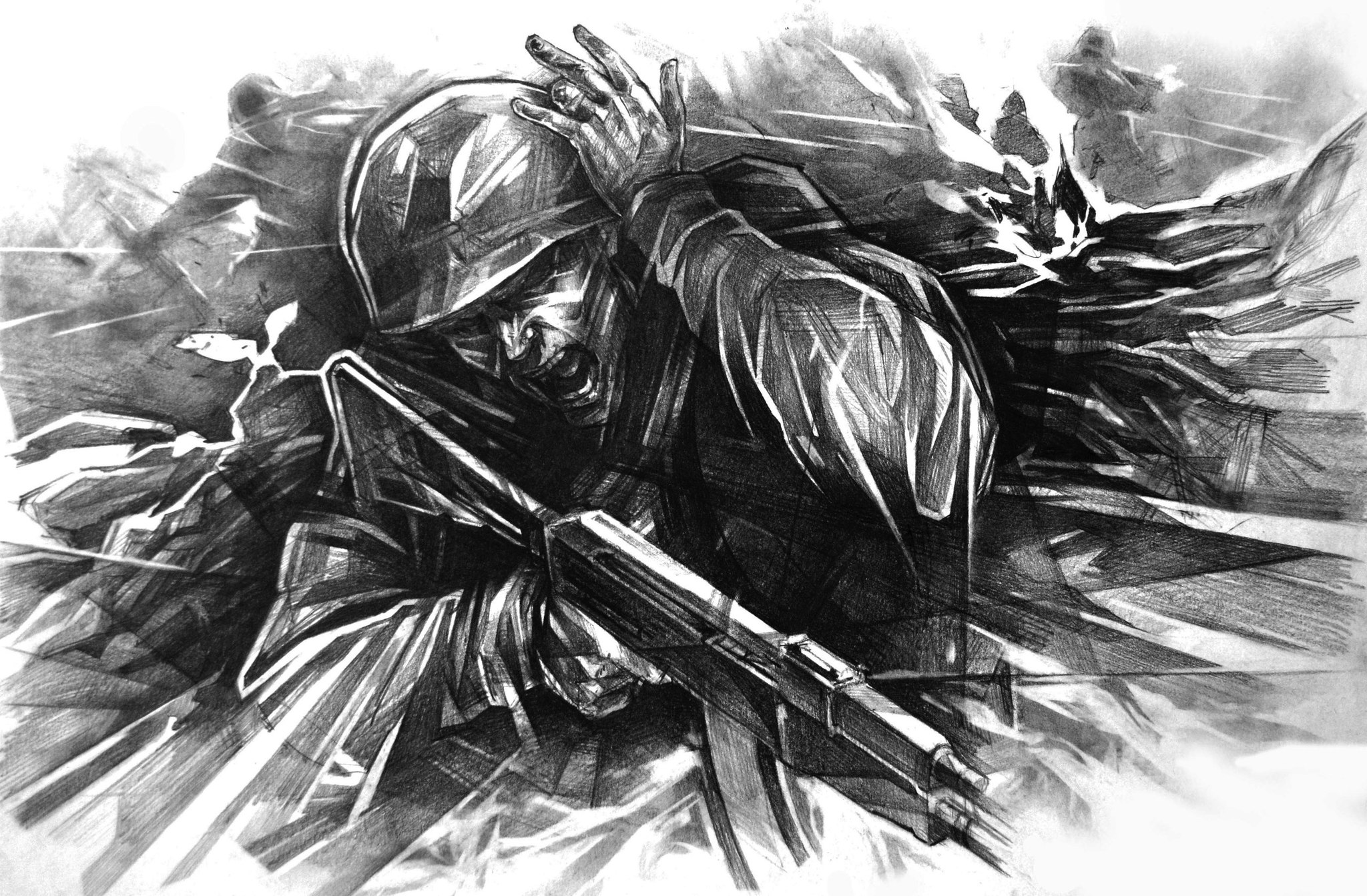 Рисунок на военную тему
