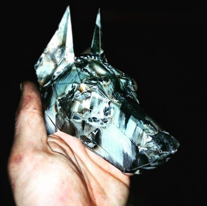 Who let the dogs out?) - My, Doberman, Dog, Welding, Handmade, Papercraft, Longpost