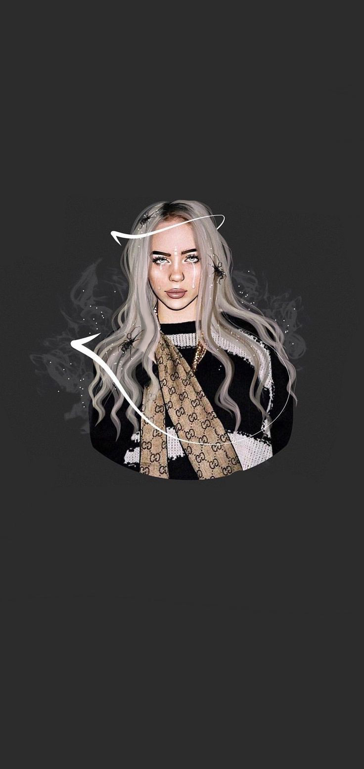 Billie Eilish Do you like her songs?) - My, Billie Eilish, Art