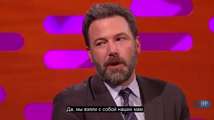 Well, why not take your mother to the awards ceremony?! - Ben Affleck, Matt Damon, Actors and actresses, Celebrities, Storyboard, The Graham Norton Show