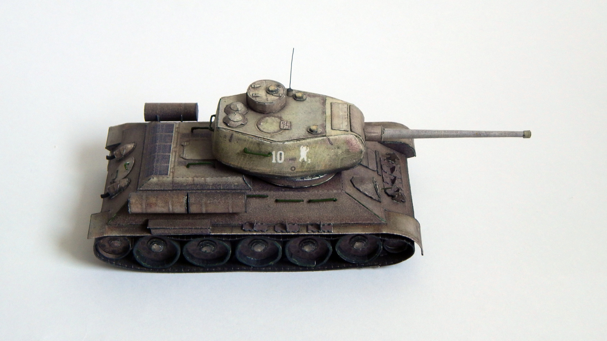 Т-34-85  масштаб 1:35 WOPT второй фронт №1 - Моё, т-34-85, Модели, Длиннопост, Papercraft