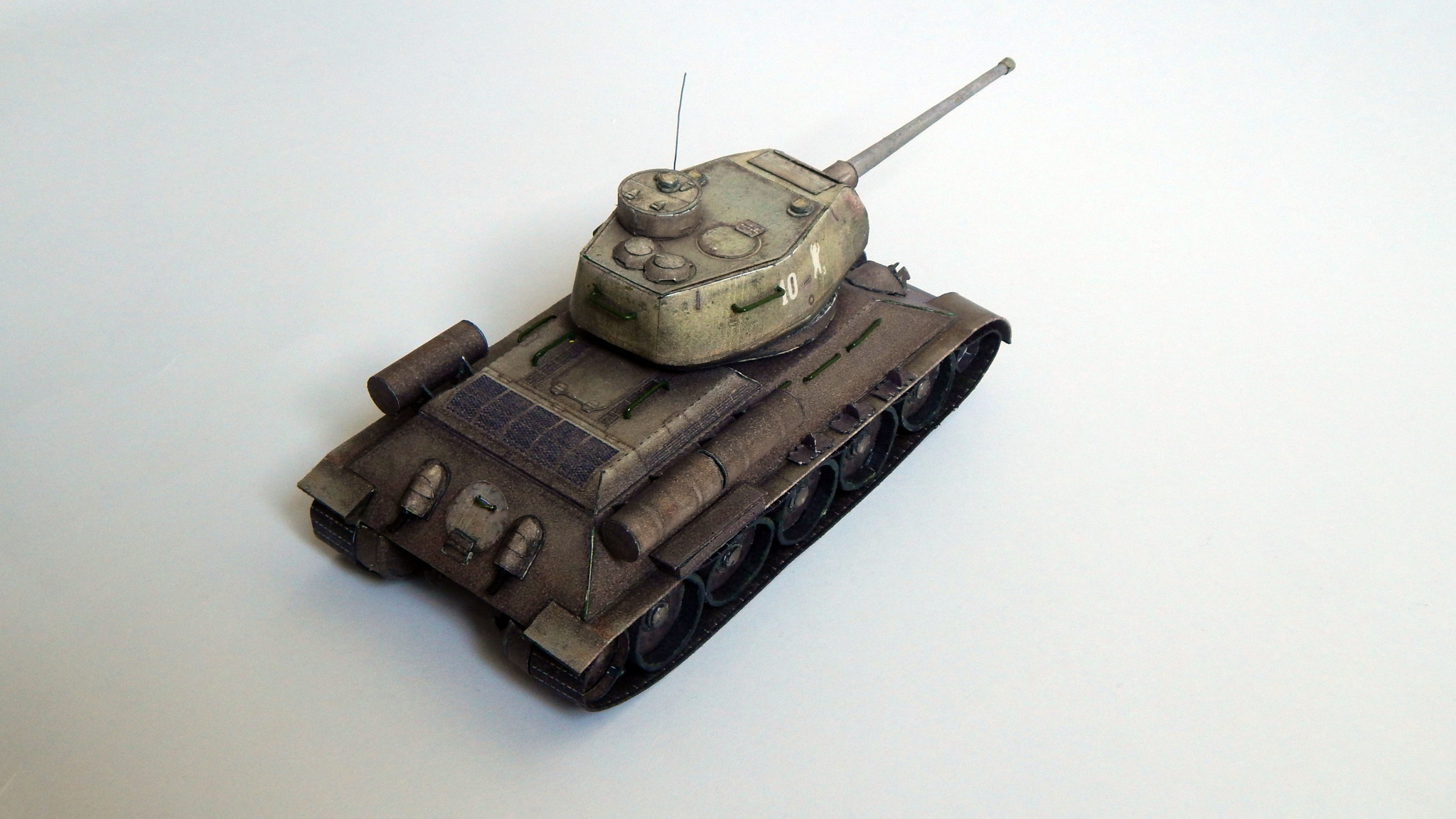 Т-34-85  масштаб 1:35 WOPT второй фронт №1 - Моё, т-34-85, Модели, Длиннопост, Papercraft