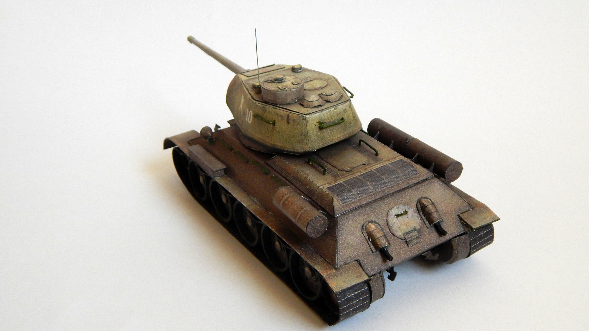 Т-34-85  масштаб 1:35 WOPT второй фронт №1 - Моё, т-34-85, Модели, Длиннопост, Papercraft