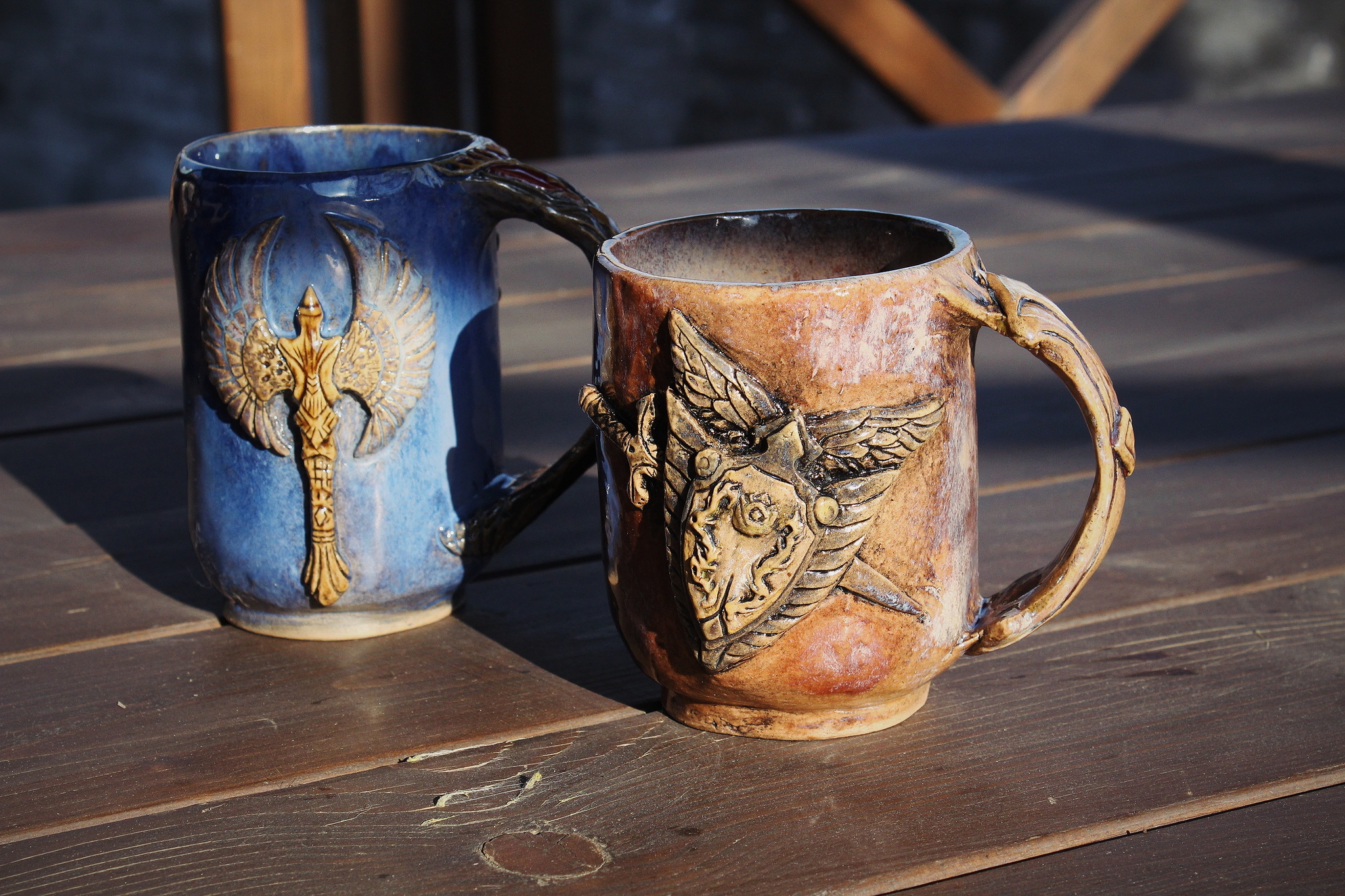 Custom paired mugs for a family of gamers. Lineage - My, Lineage 2, Line, Ruler, Longpost, Кружки, Mug with decor