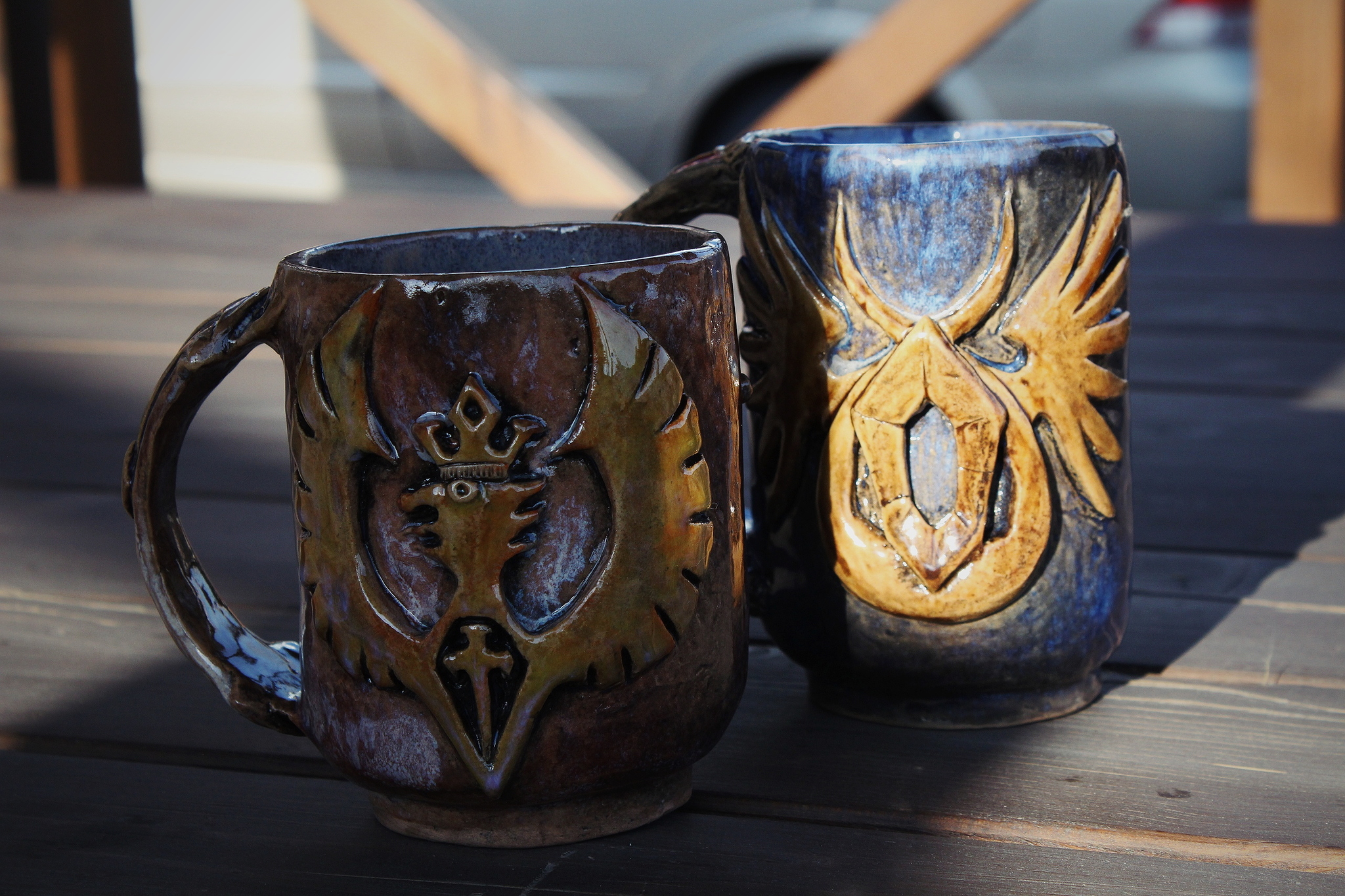 Custom paired mugs for a family of gamers. Lineage - My, Lineage 2, Line, Ruler, Longpost, Кружки, Mug with decor