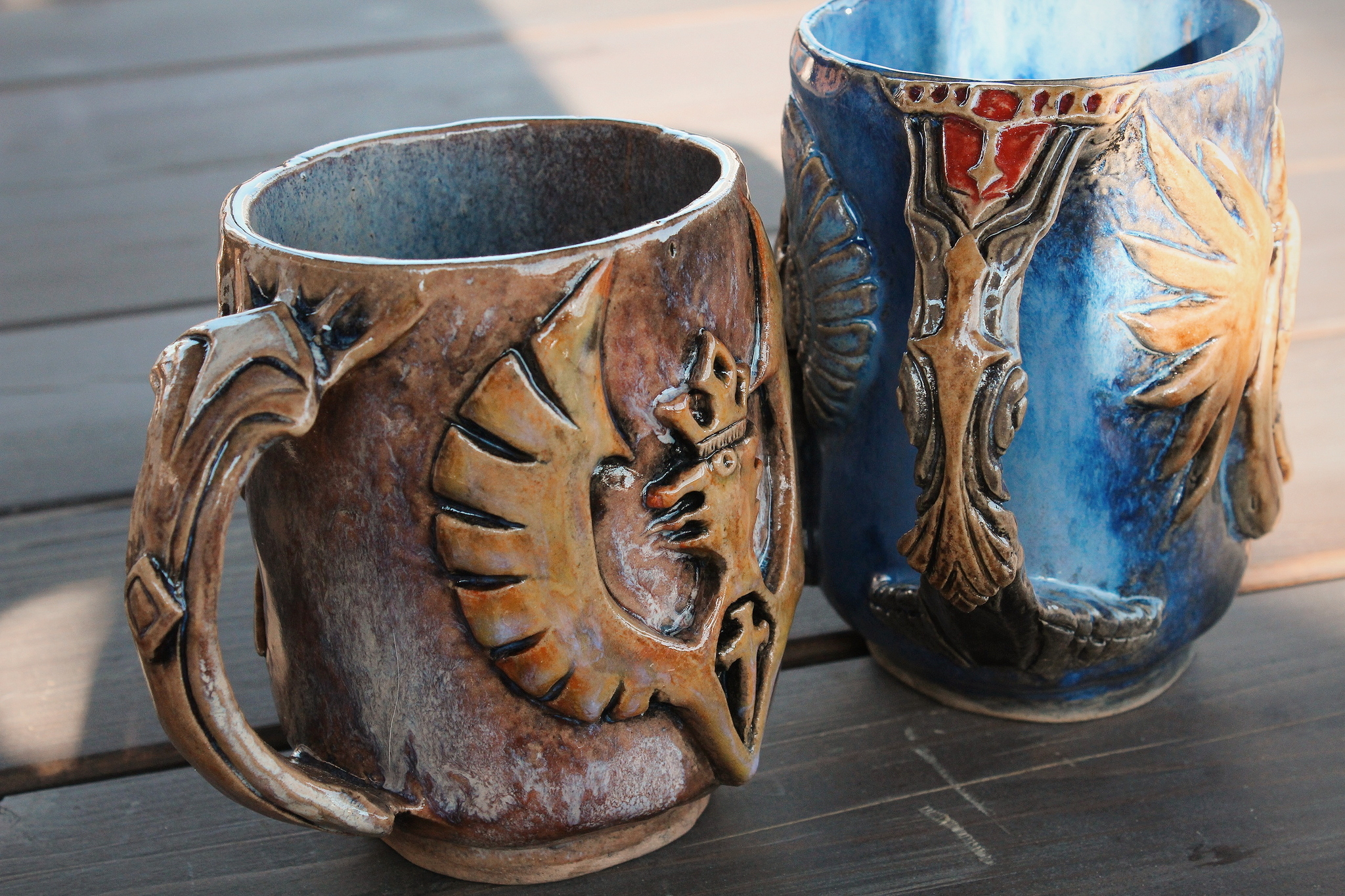 Custom paired mugs for a family of gamers. Lineage - My, Lineage 2, Line, Ruler, Longpost, Кружки, Mug with decor