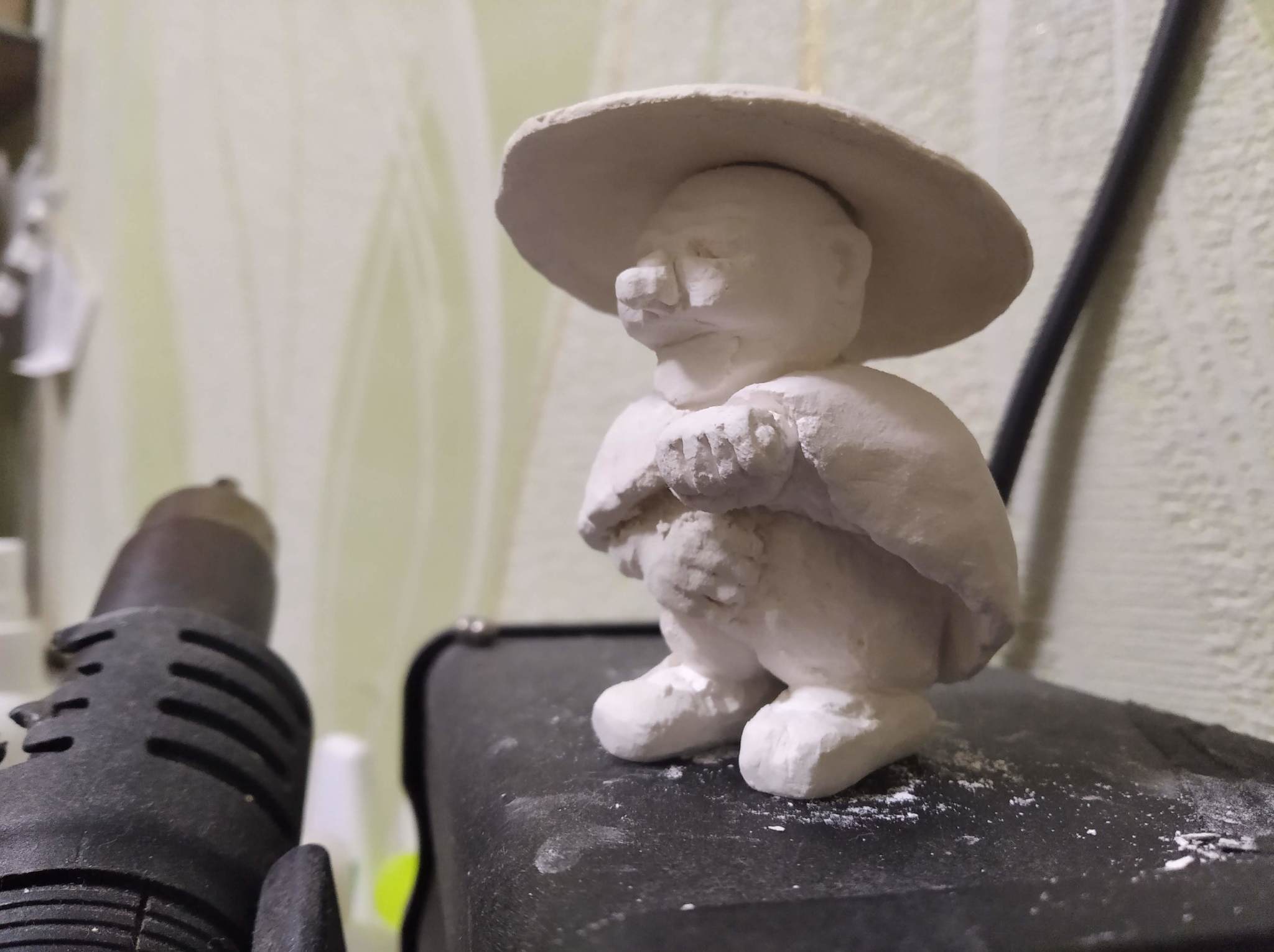 Old Man-Borovichok - My, Crafts, Gypsum, Video, Longpost, Borovik