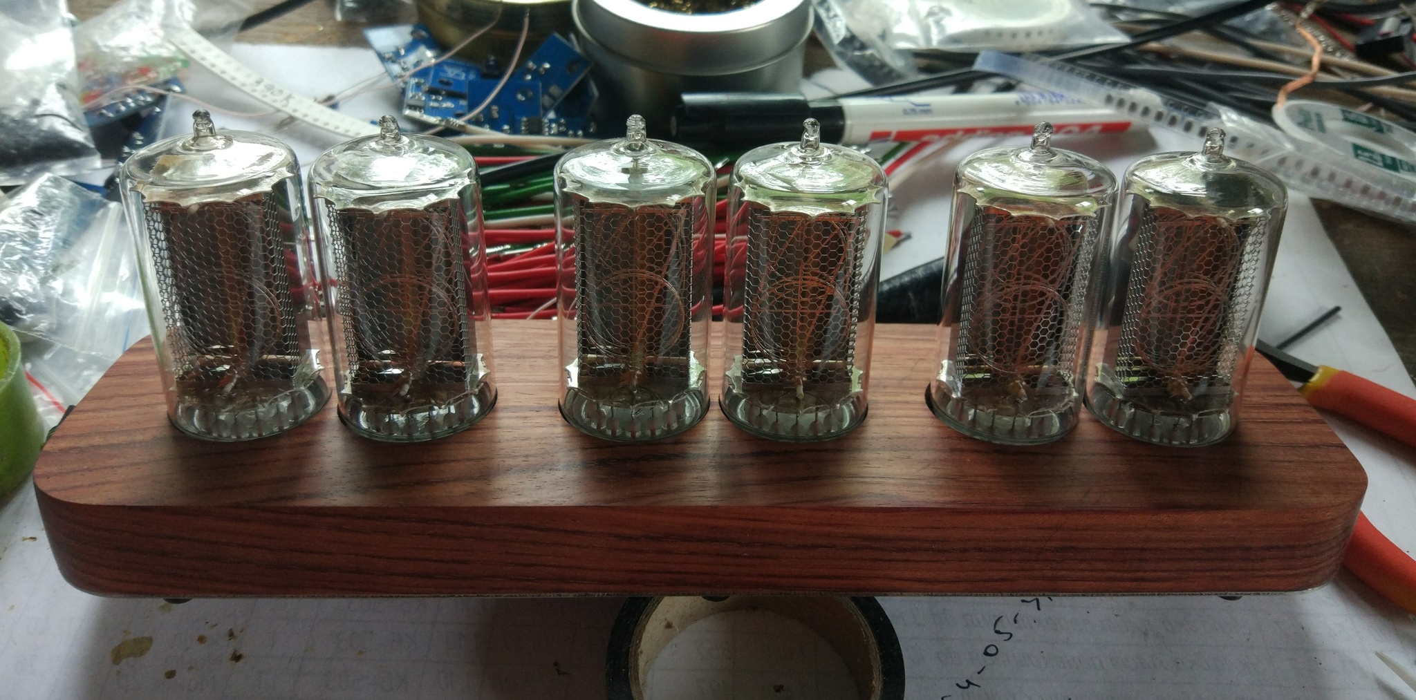 My biggest Nixie clock on Z5660M - My, Clock, Lamp clock, Nixie clock, With your own hands, Homemade, Interior, Decor, Longpost, Needlework with process