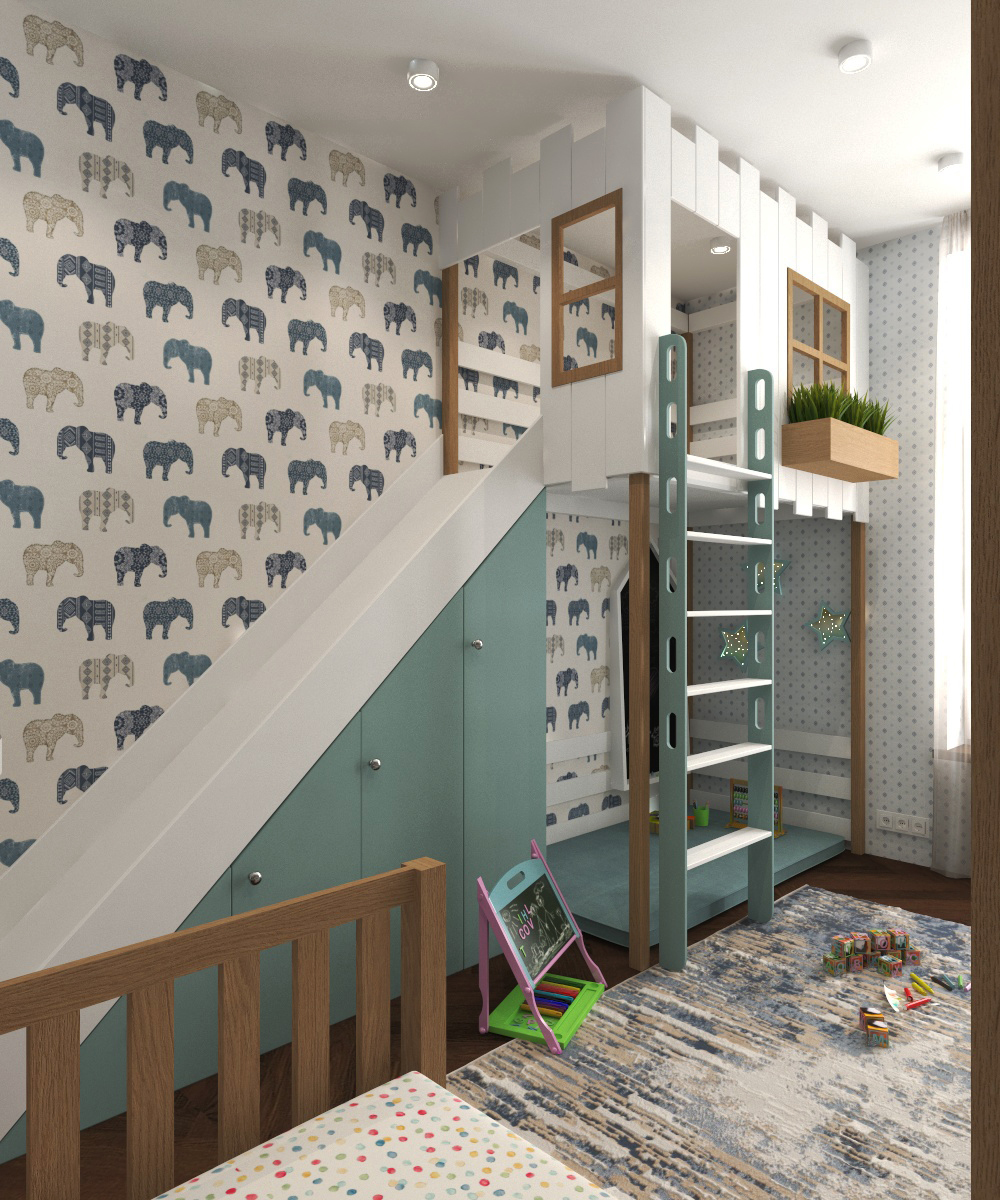 Children's room design for two kids - My, Interior Design, Children's room, Images, Baby bed, Longpost