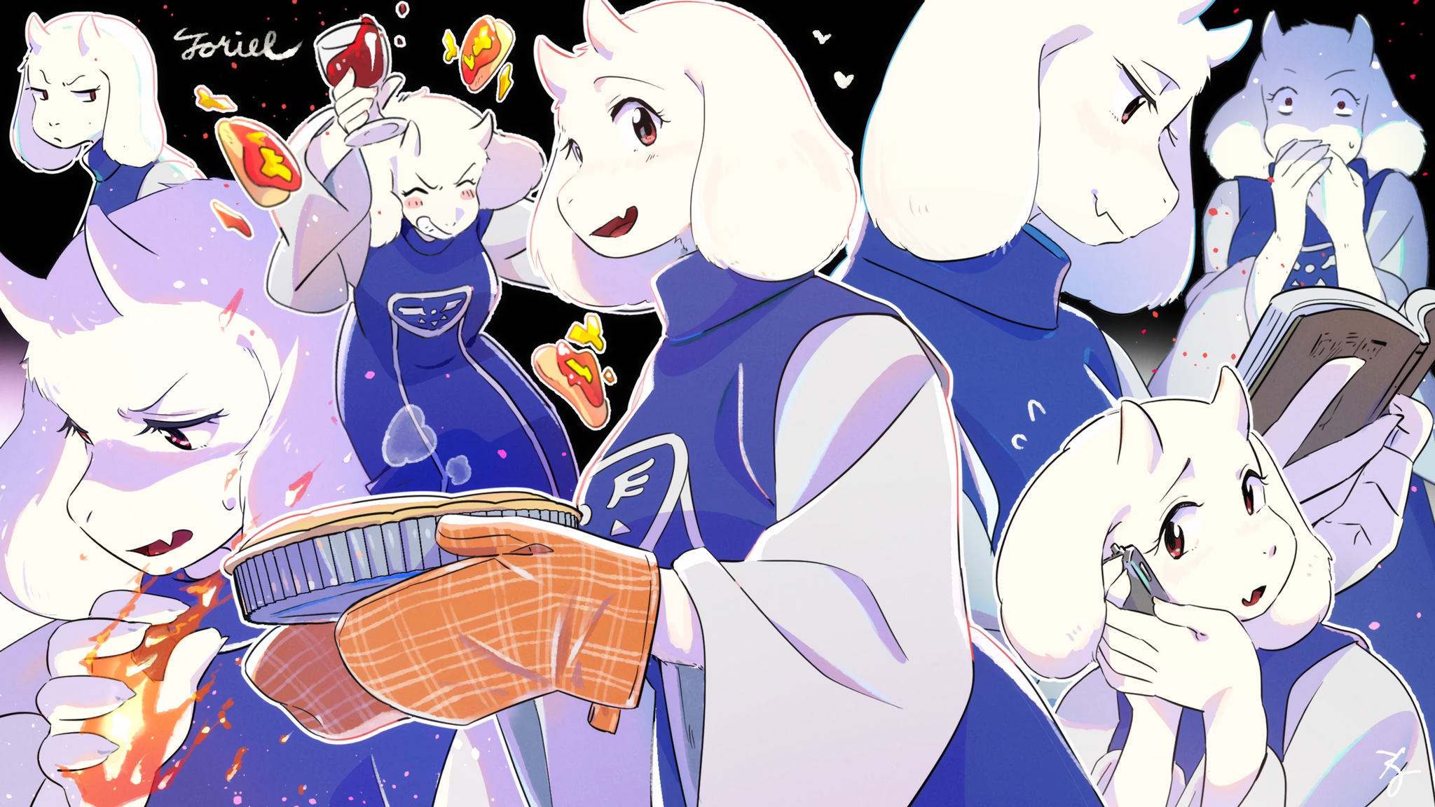 Крутая Мамаша Ториэль - Toriel, Undertale, Neruco, Anime Art