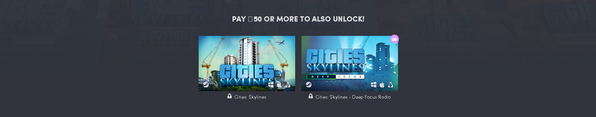 HUMBLE CITIES: SKYLINES BUNDLE - Steam, Not a freebie, Humble bundle, Longpost