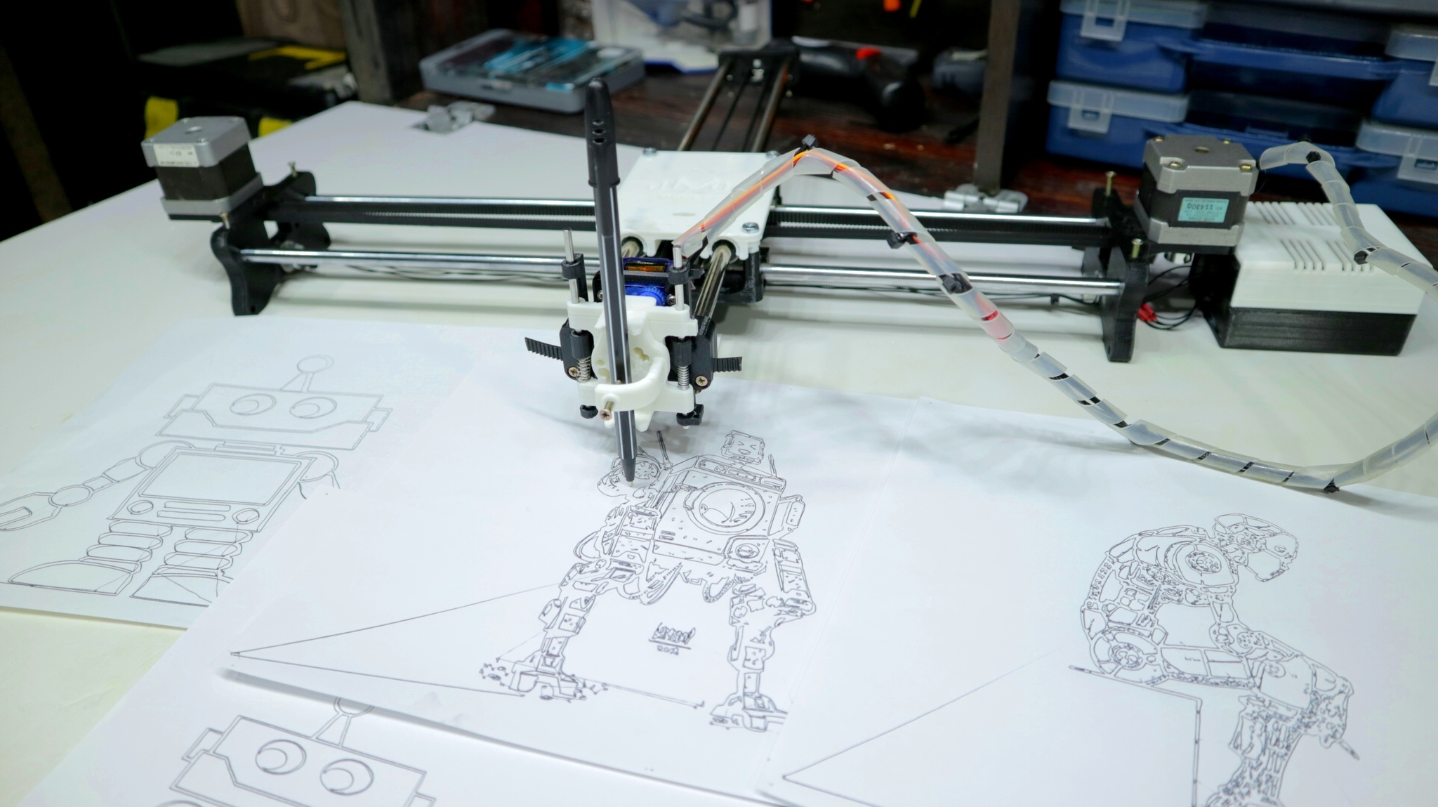 Robot artist on Arduino Uno - My, Arduino, Robot, Akw, Video, Longpost, Plotter