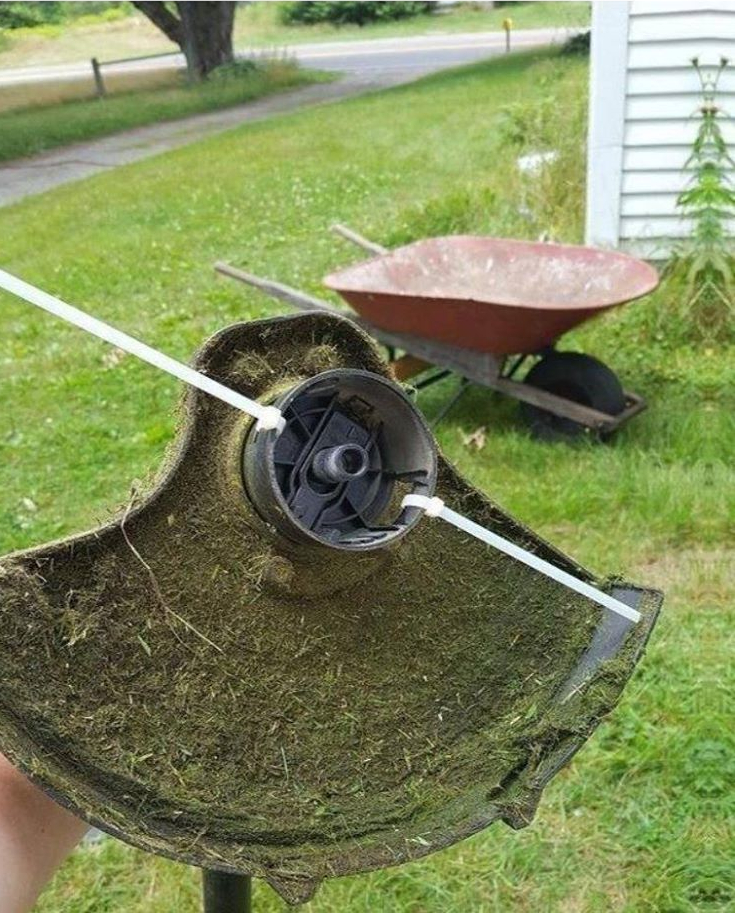 If the fishing line suddenly runs out - Images, Mower, Life hack, Fishing line