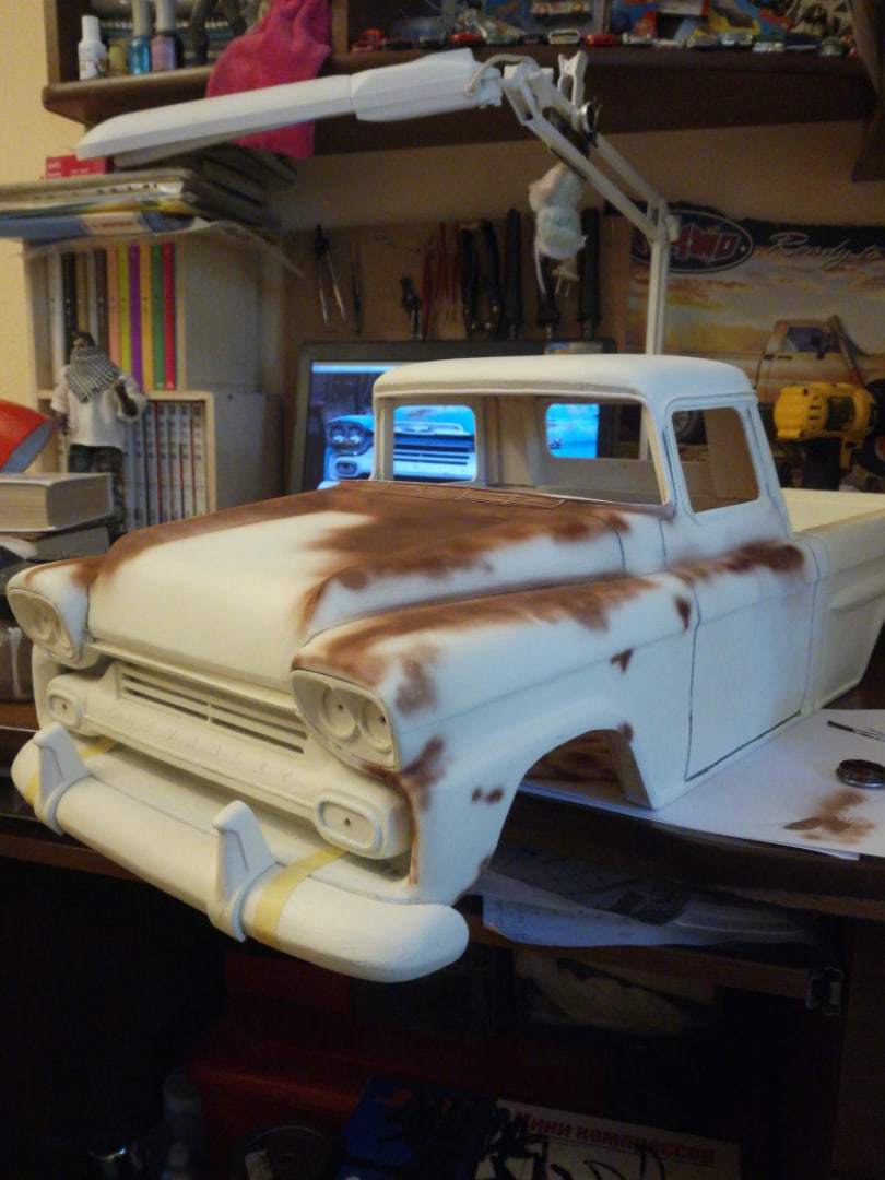 Model 1958 Chevrolet Apache Fleetside - My, Models, Hobby, Radio controlled models, Car modeling, Woodworking, Chevrolet, Longpost, Auto