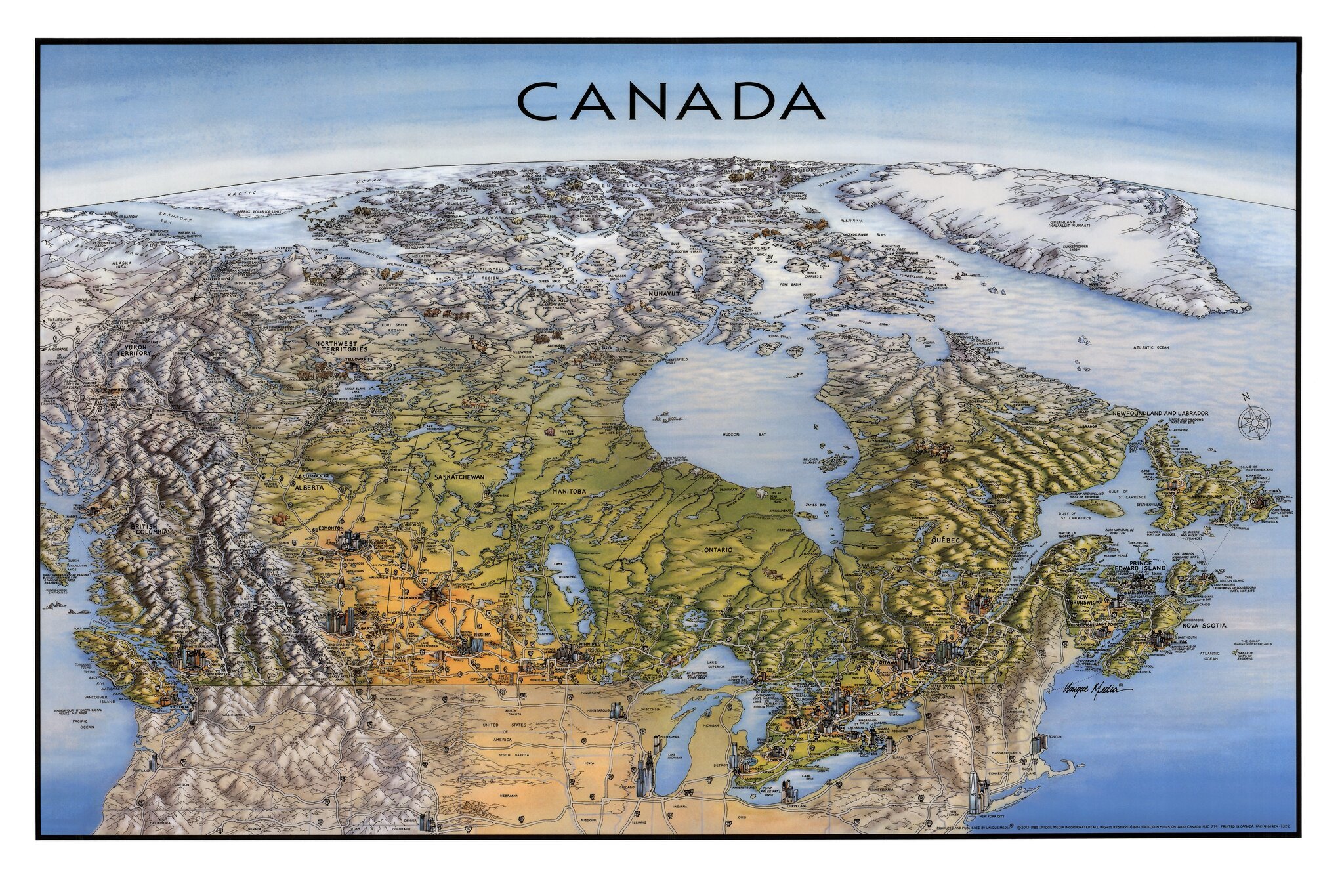 Maps from Unique Media Inc. (The second part) - Cards, Interesting, USA, Geography, Longpost