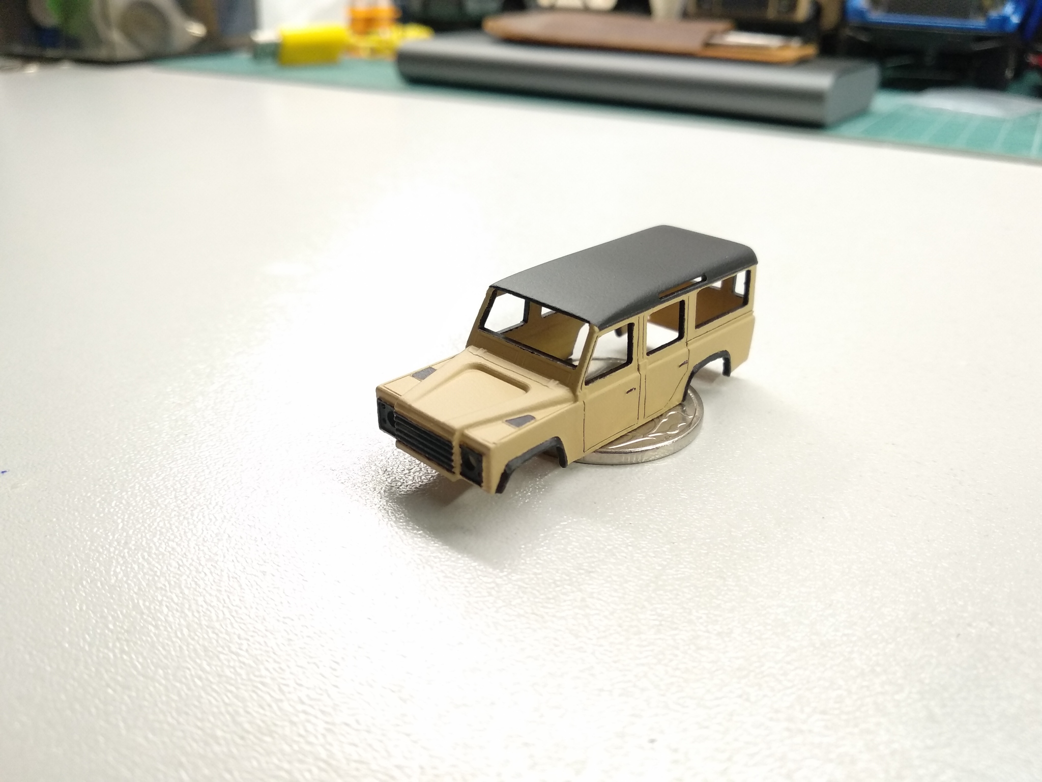 SUV in 1:87 scale. Land Rover Defender 110. Part 1 - My, Radio controlled models, Radio-controlled car, Longpost, Enthusiasm, SUV, Scale model, Needlework with process