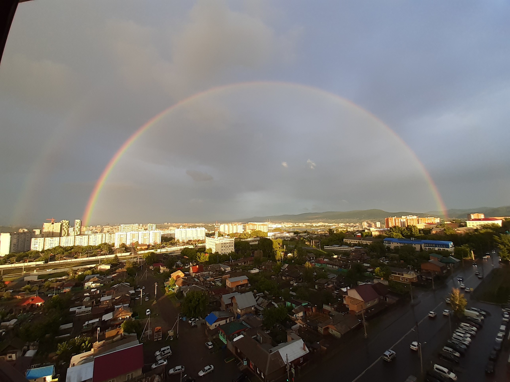 Rainbow in Krasnoyarsk 05/30/20 - My, Mobile photography, Krasnoyarsk