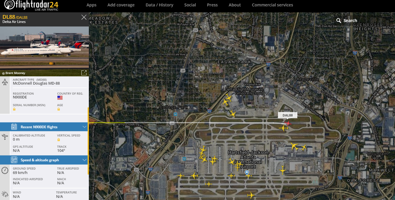 Mad Dogs - last flights - My, Airplane, The photo, Mcdonnell Douglas, Delta, Screenshot, Longpost, Flightradar24