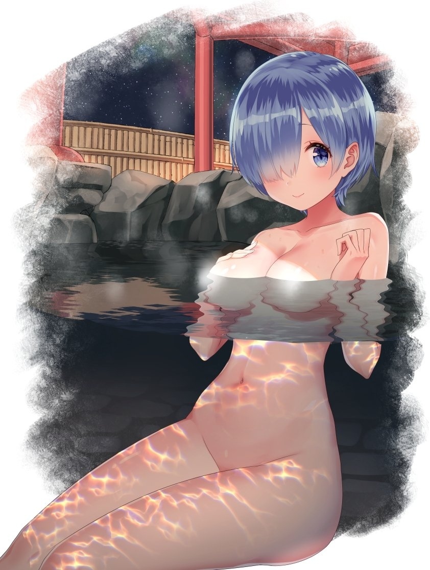 Let's wash together?! - NSFW, Art, Erotic, Anime, Rem (Re: Zero Kara), Re: Zero Kara, Breast