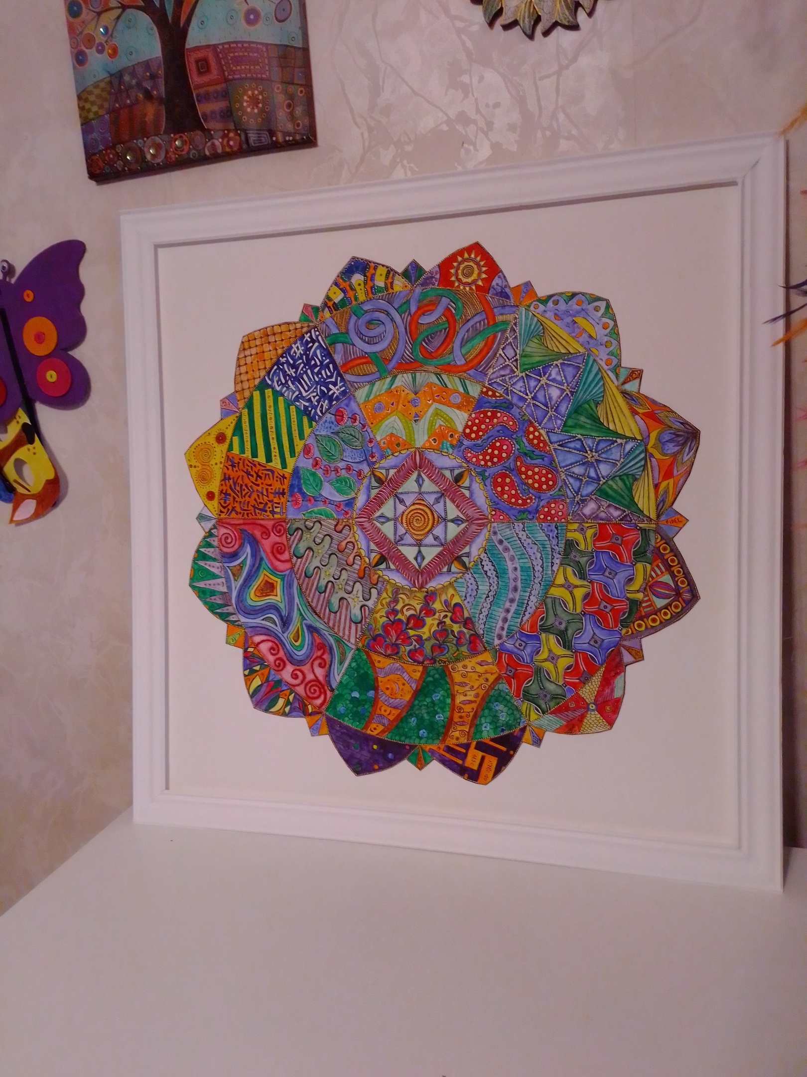 It is not difficult - My, Mandala, Creation, Painting, Watercolor, Painting, Longpost, Needlework with process