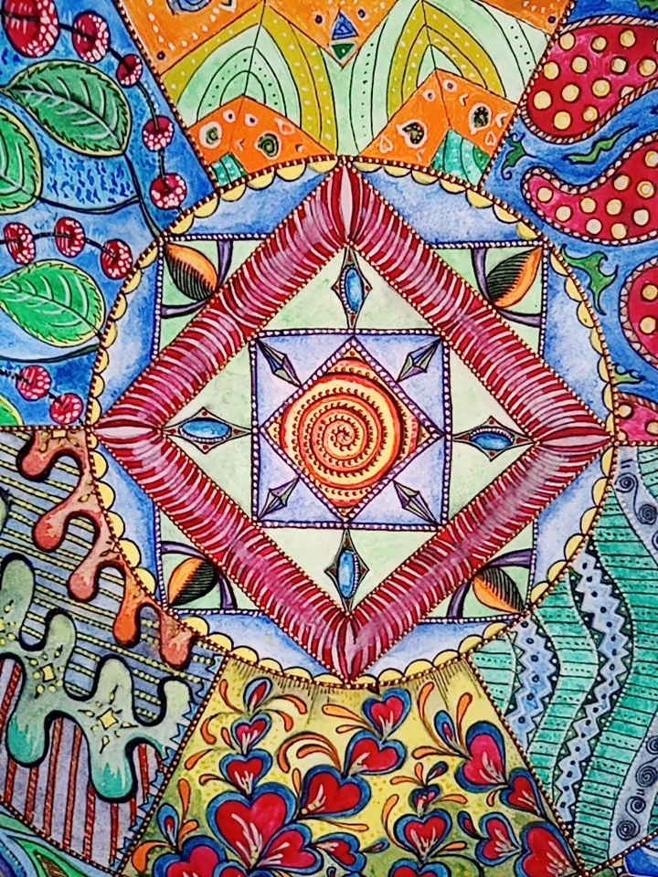 It is not difficult - My, Mandala, Creation, Painting, Watercolor, Painting, Longpost, Needlework with process