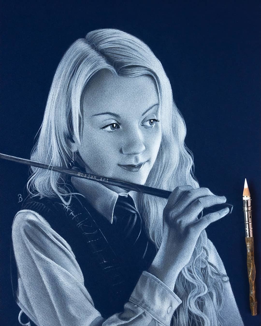 Luna Lovegood - Drawing, Harry Potter, Luna Lovegood, Bajan Art, Art