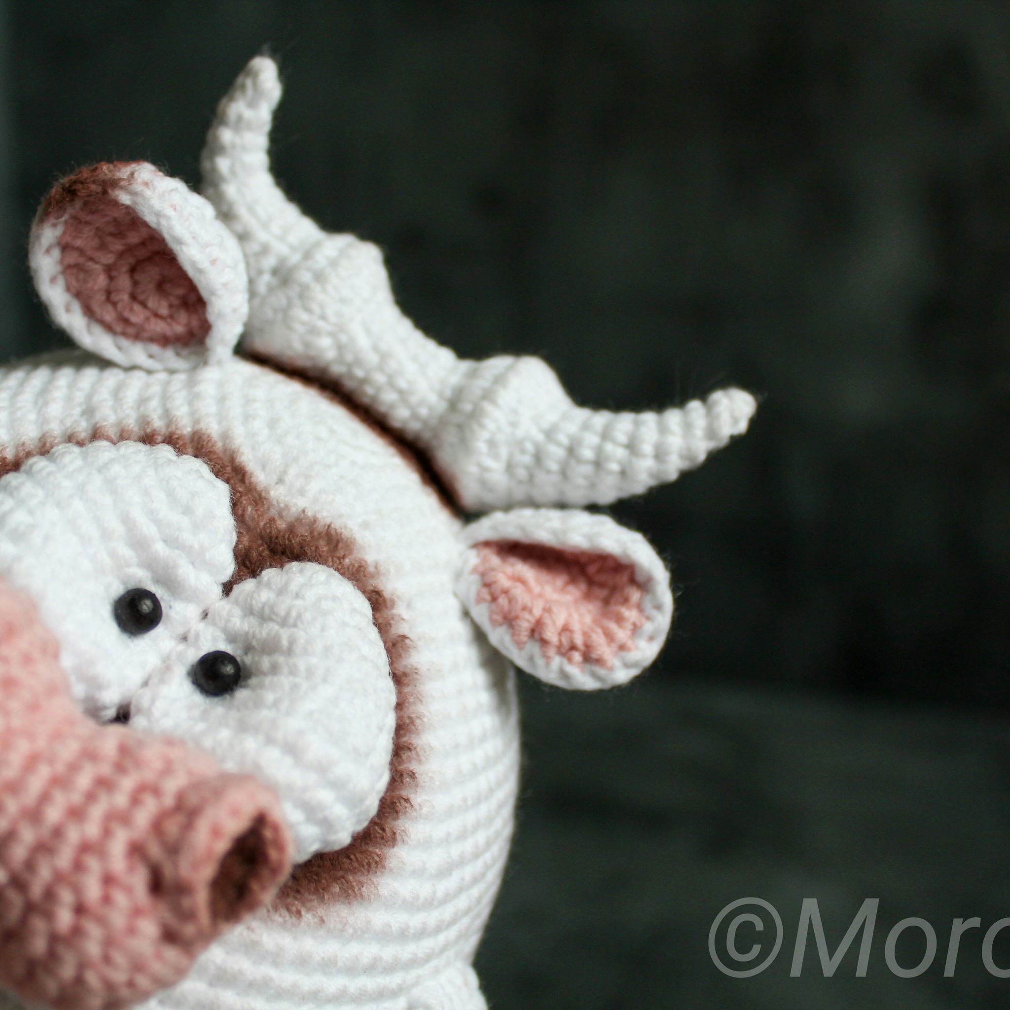 Mooooooo - My, Amigurumi, Crochet, Knitted toys, Cow, Longpost, Needlework without process