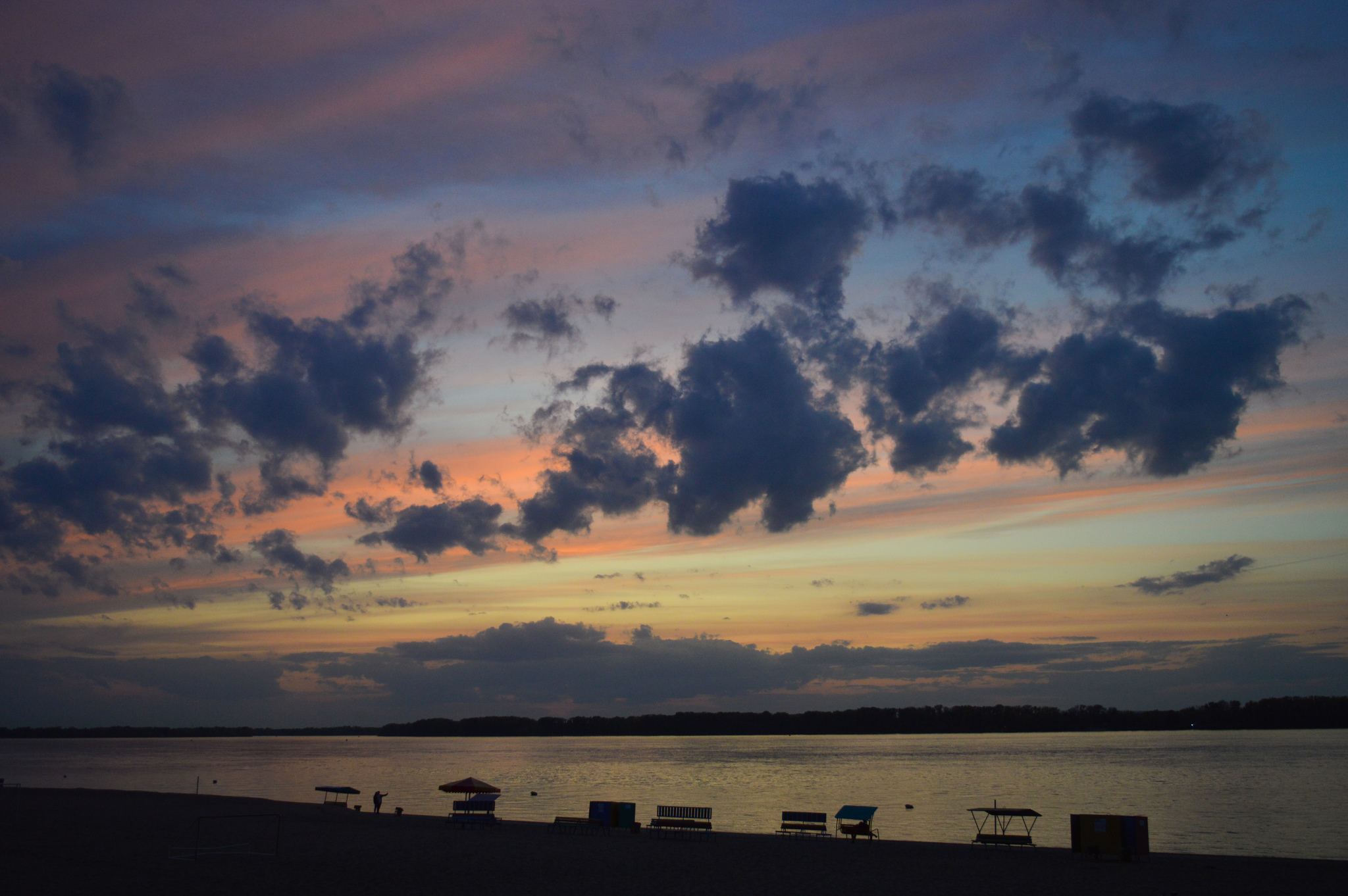 Embankment of Samara in September 2019 - My, Samara, Embankment, The photo, Mobile photography, Nikon, Sunset, Sky, Tourism, Longpost