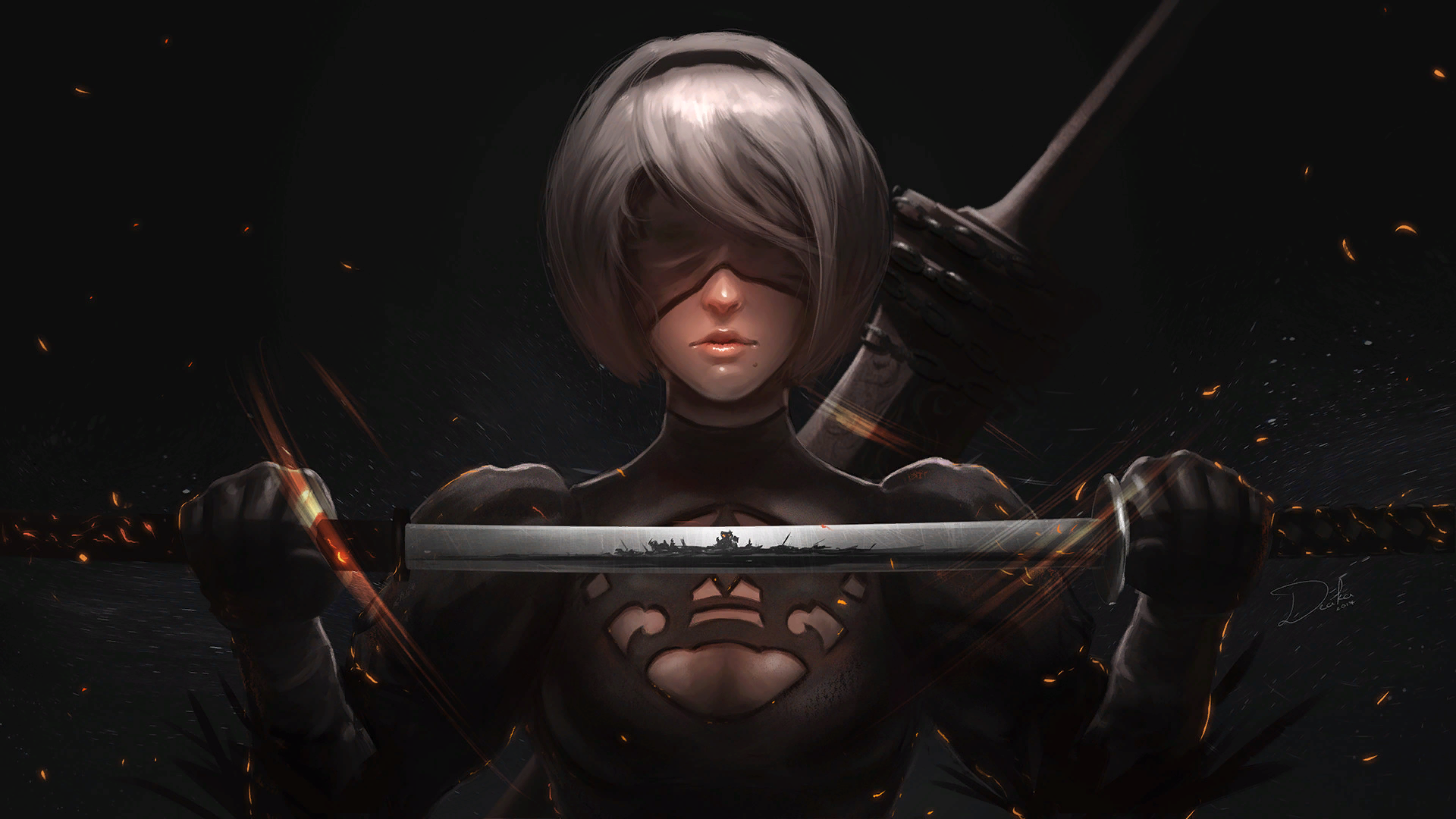 Weight of the world - NIER Automata, Yorha unit No 2 type B, Арт, Игры