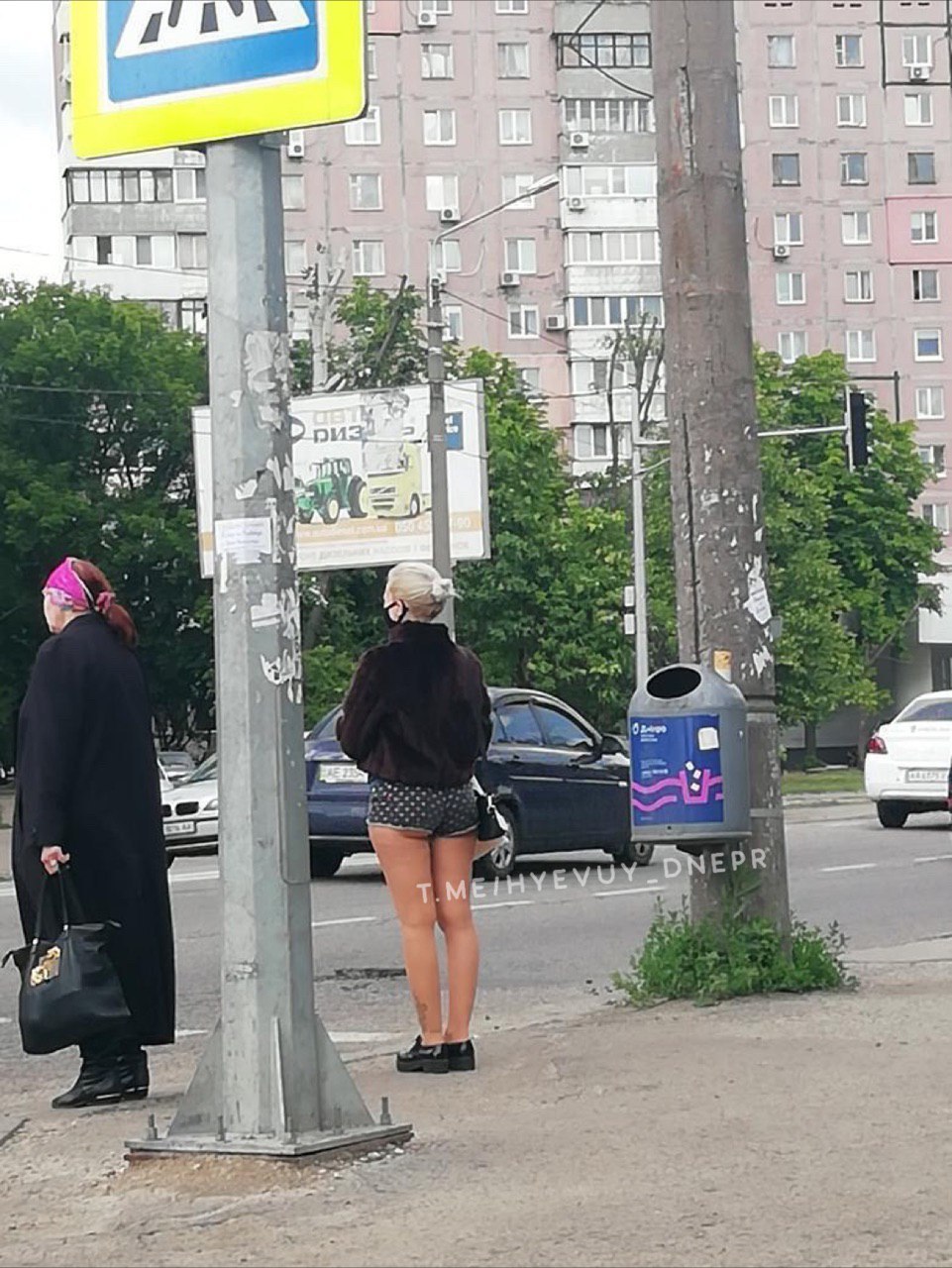 Summer 2020. Fur coat, shorts, mask - Fur coat, Shorts, Mask, Dnieper, Dnipropetrovsk, Summer, Girls