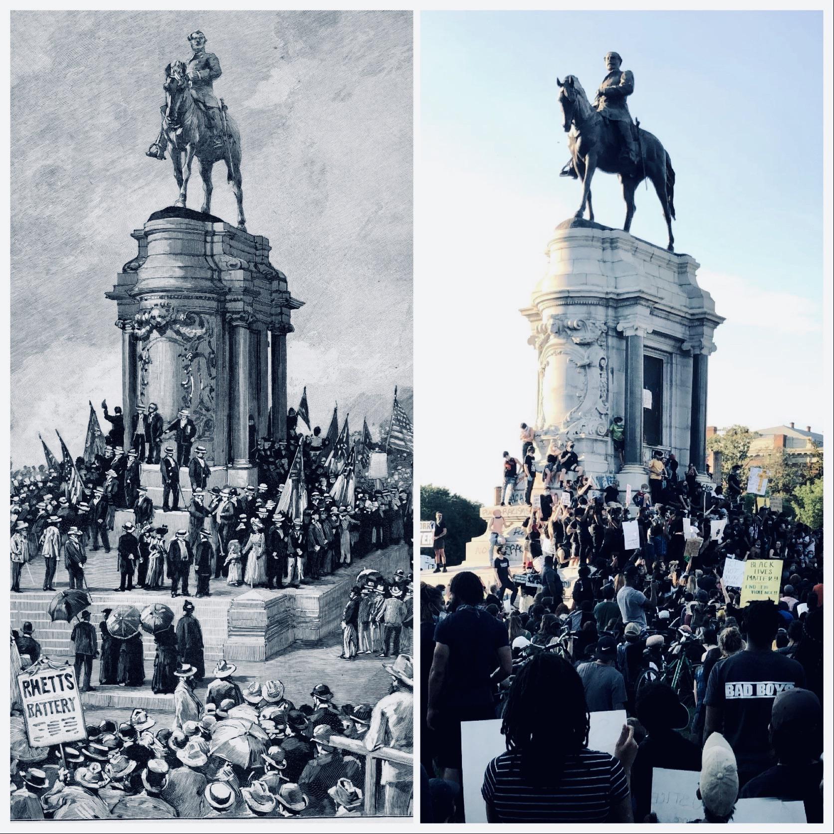 Black citizens of the United States achieved the demolition of the stunningly beautiful monument to General Lee with a 130-year history - USA, Death of George Floyd, Longpost, Monument, Demolition of the monument, Politics, General Lee