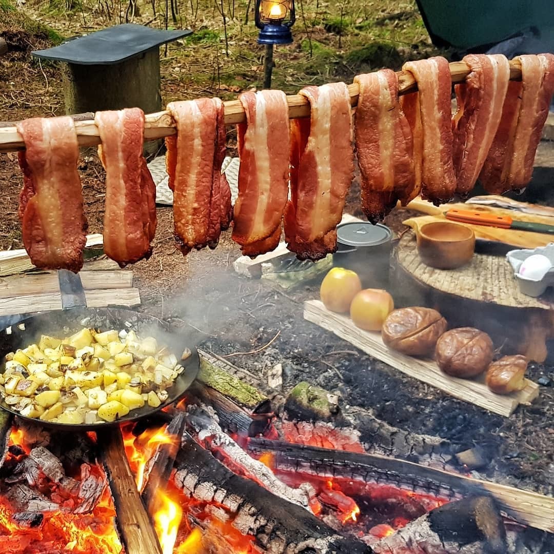 Очередная серия фуд порн - Еда, Мясо, Природа, Костер, Поход, Лес, Туризм, Длиннопост