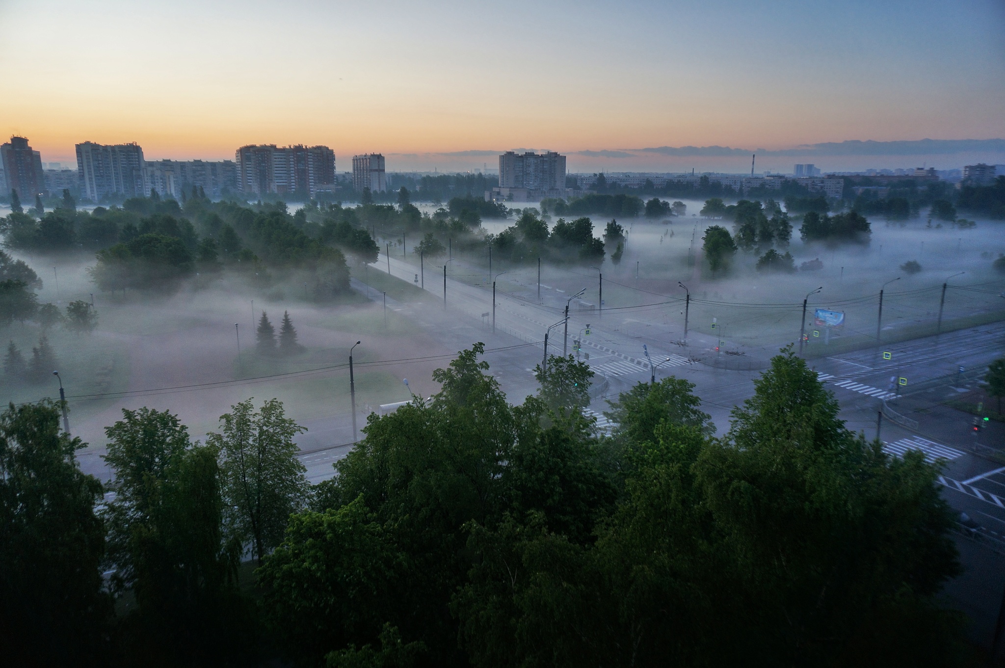 Утренний туман - Моё, Фотография, Туман, Город, Уличная фотография, Санкт-Петербург