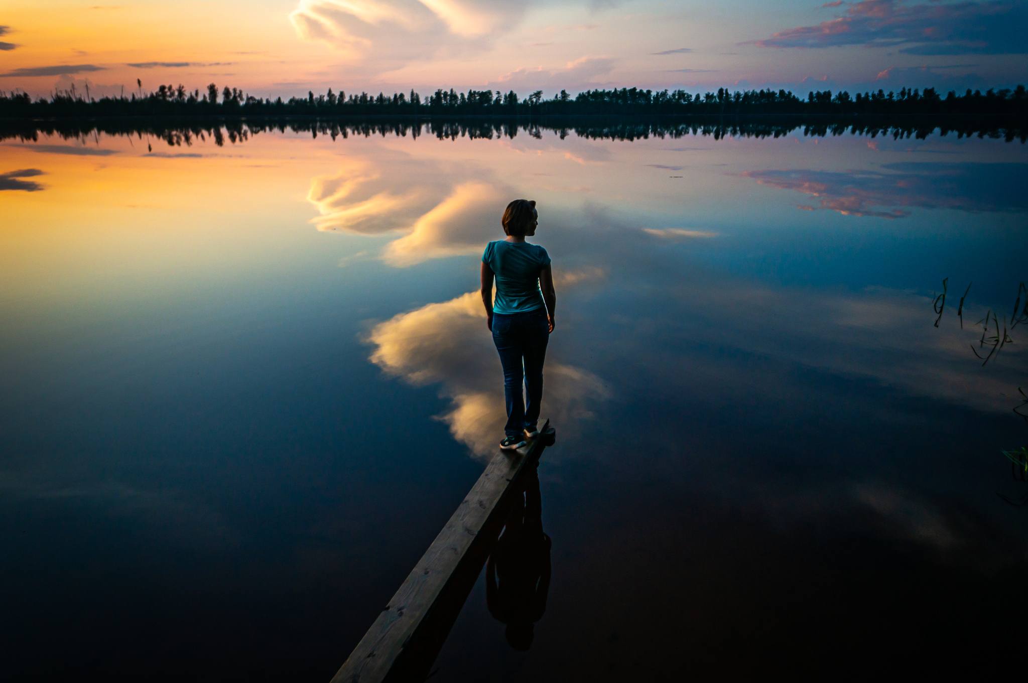 Road to the clouds - My, Lake, Sunset, Clouds, Sky, Reflection, Nature, The photo, Poems