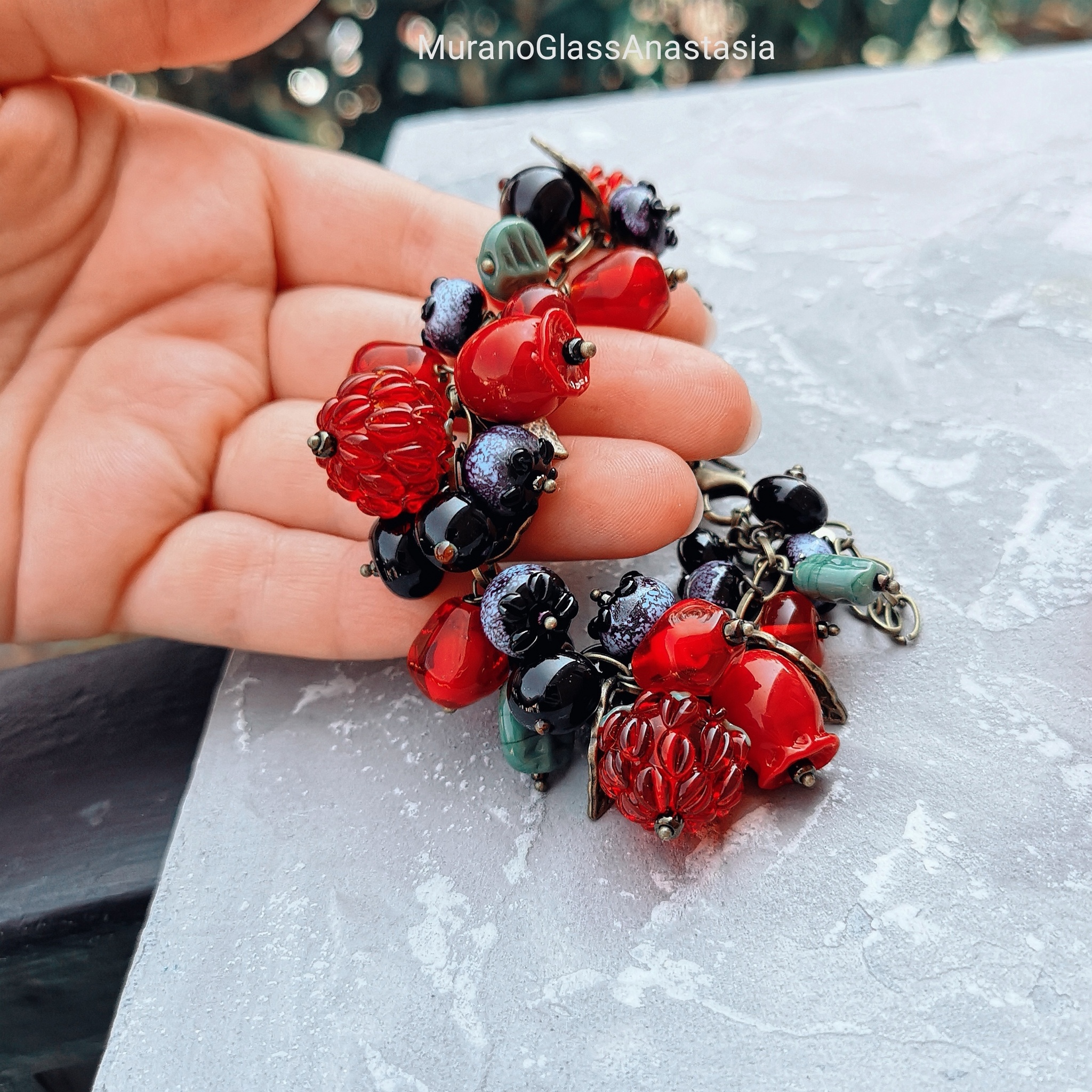 All sorts of berries - My, Needlework without process, Lampwork, Murano glass, Handmade, Longpost