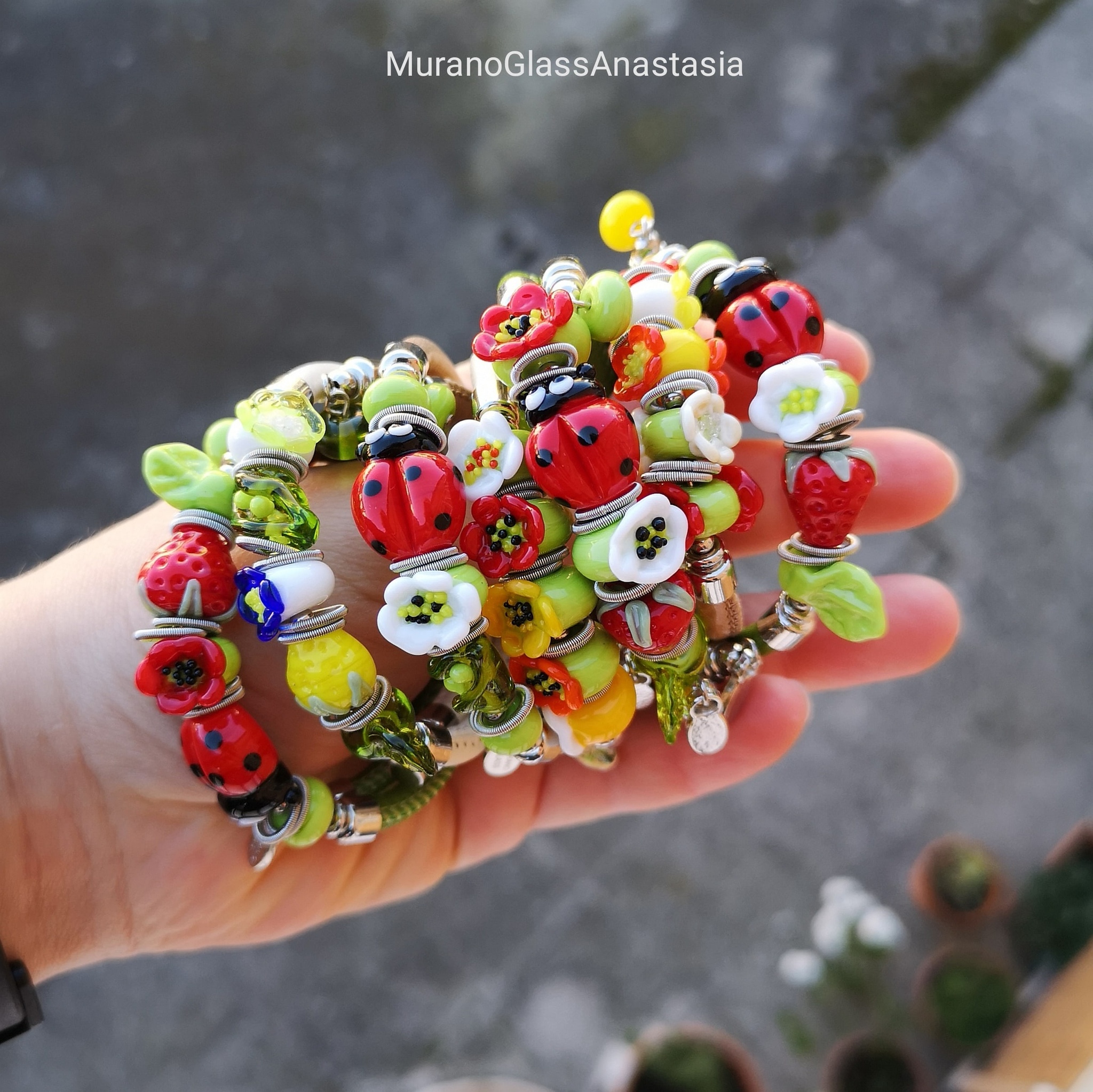 All sorts of berries - My, Needlework without process, Lampwork, Murano glass, Handmade, Longpost