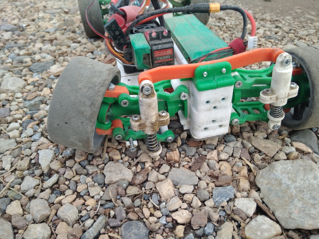 Radio-controlled chassis on free differentials Verena part 2 - My, 3D печать, Radio controlled models, With your own hands, Chassis, Radio-controlled car, Video, GIF, Longpost