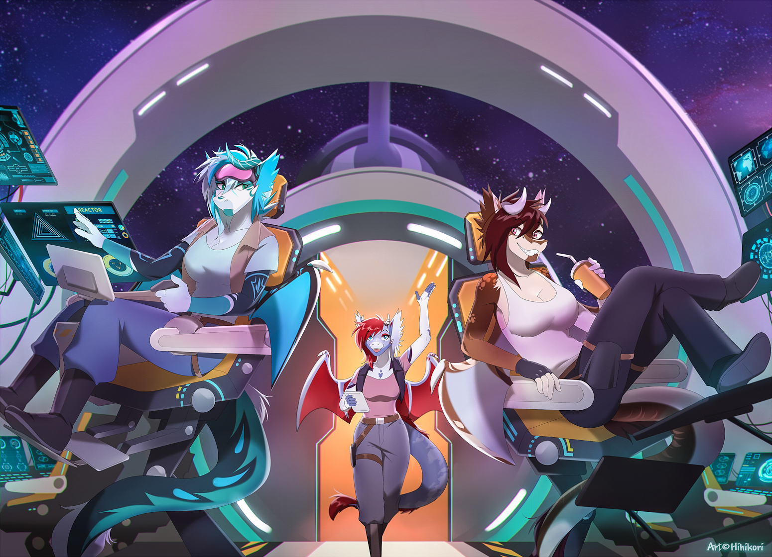 Hey guys! - Hihikori, Furry, Art, Science fiction, Space, The Dragon