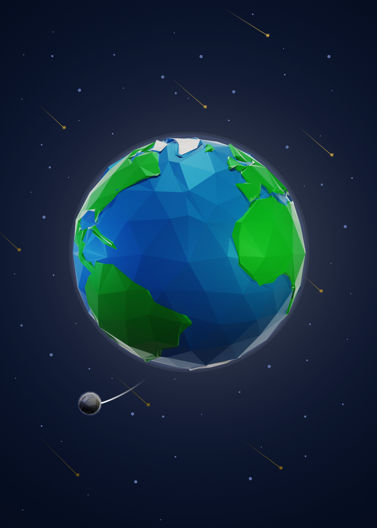 Planets of the Solar System Low Poly - My, Low poly, 3D, solar system, Computer graphics, Planet, Art, Longpost