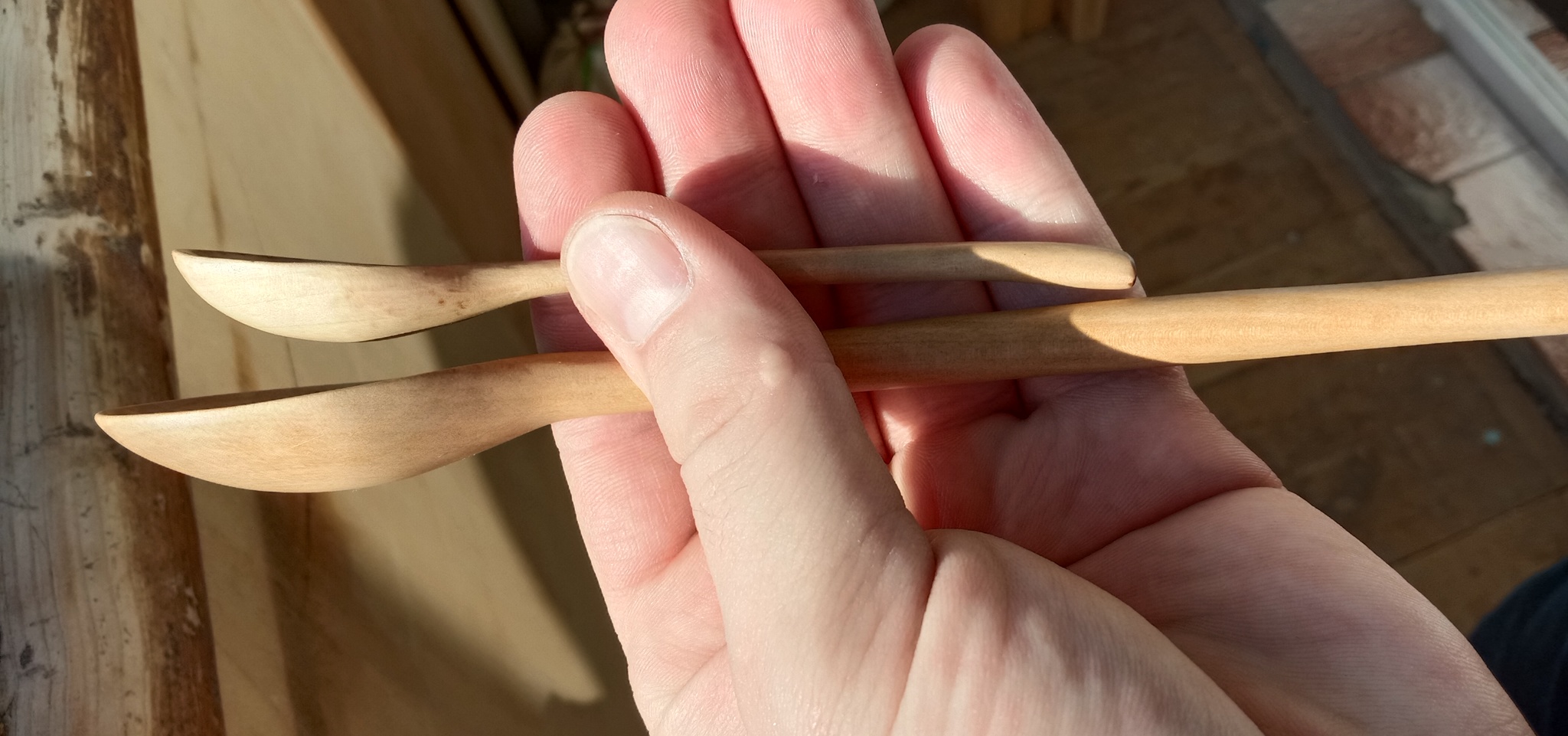 Pear spoons - My, With your own hands, Needlework without process, Woodworking, Longpost