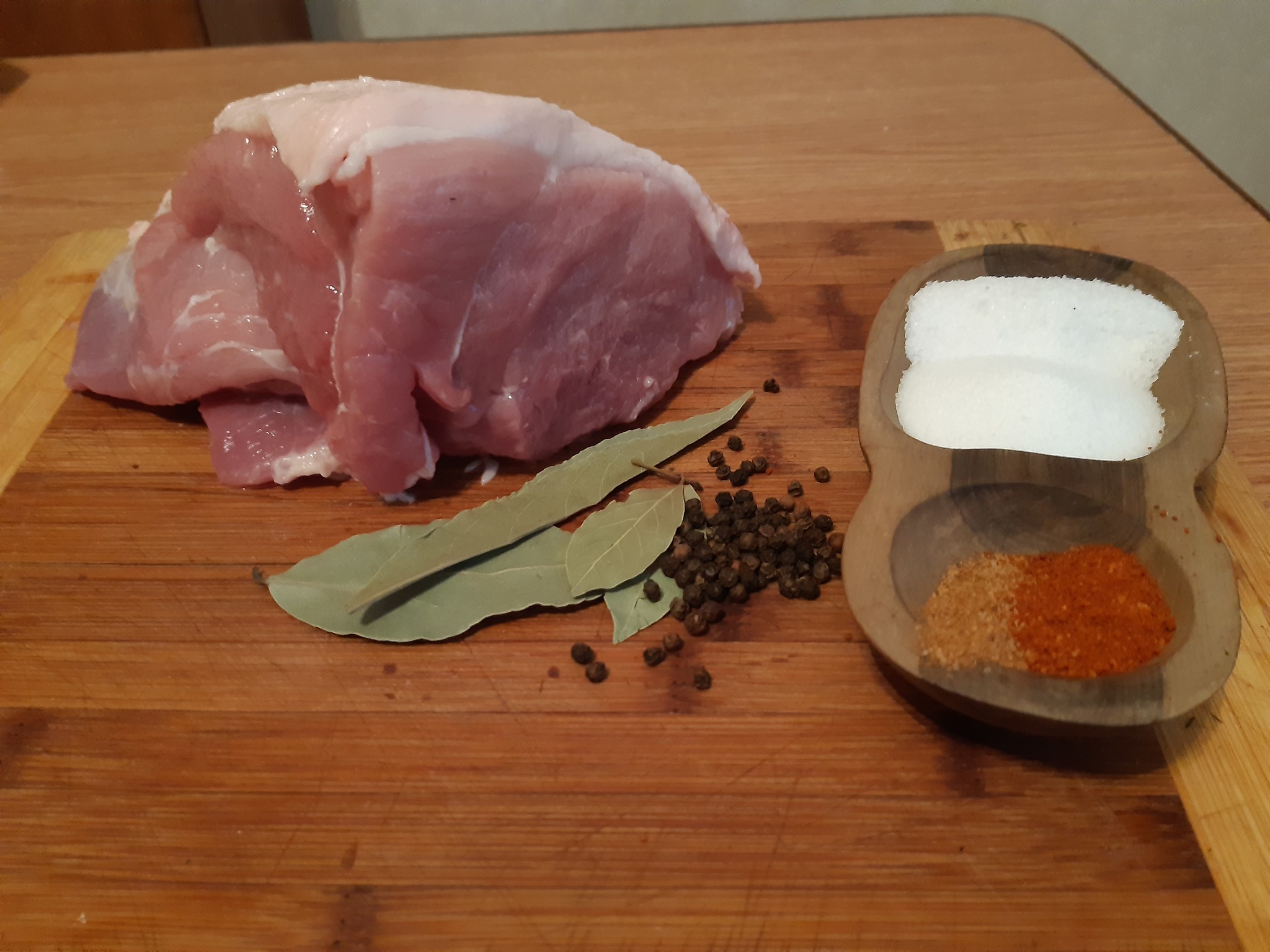 Ham - My, Men's cooking, Ham, Breakfast, Snack, Longpost, Mat, Recipe, Meat, Marinade