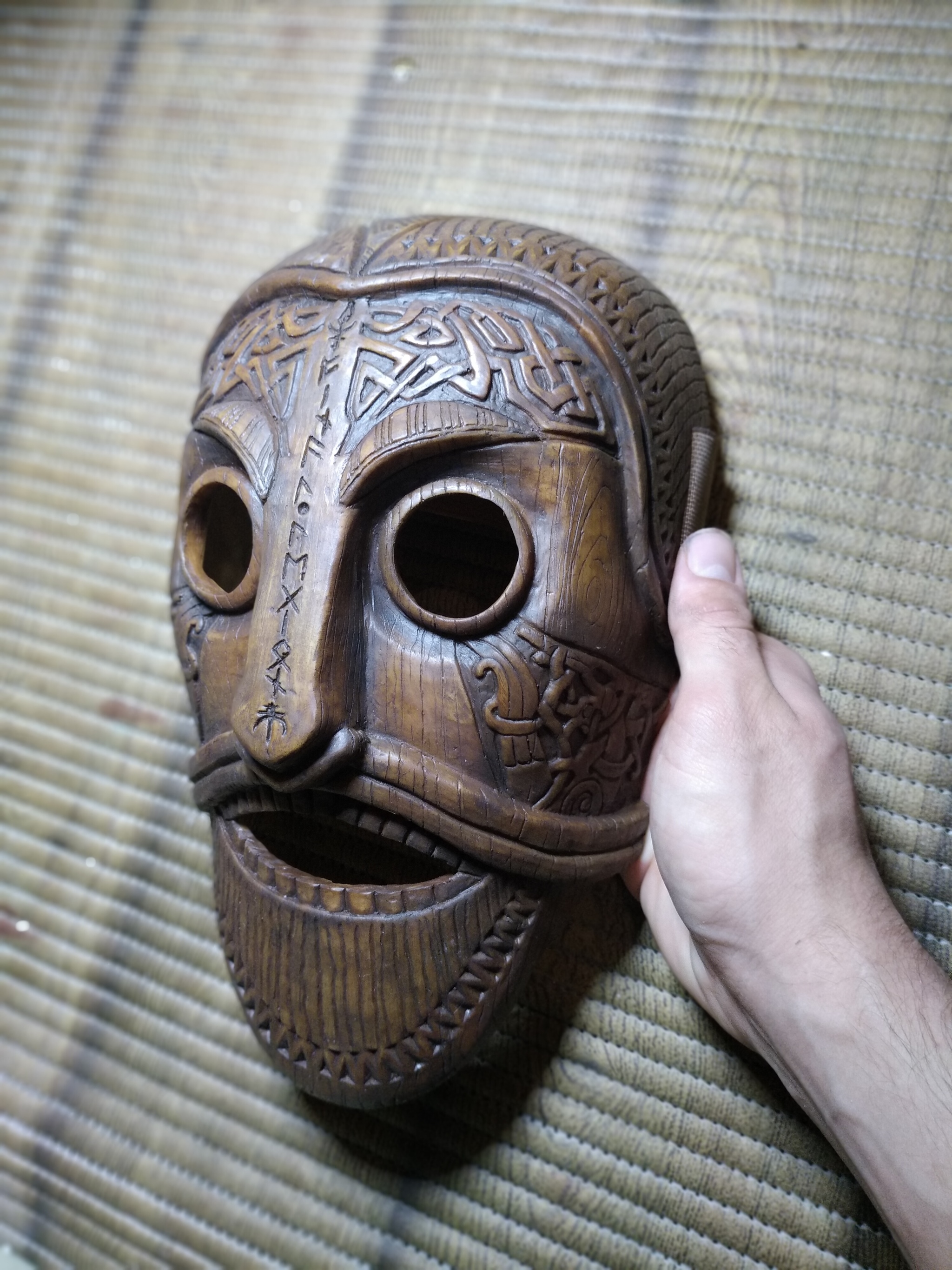 Viking mask - My, Mask, Masquerade, Process, Викинги, With your own hands, Handmade, Longpost