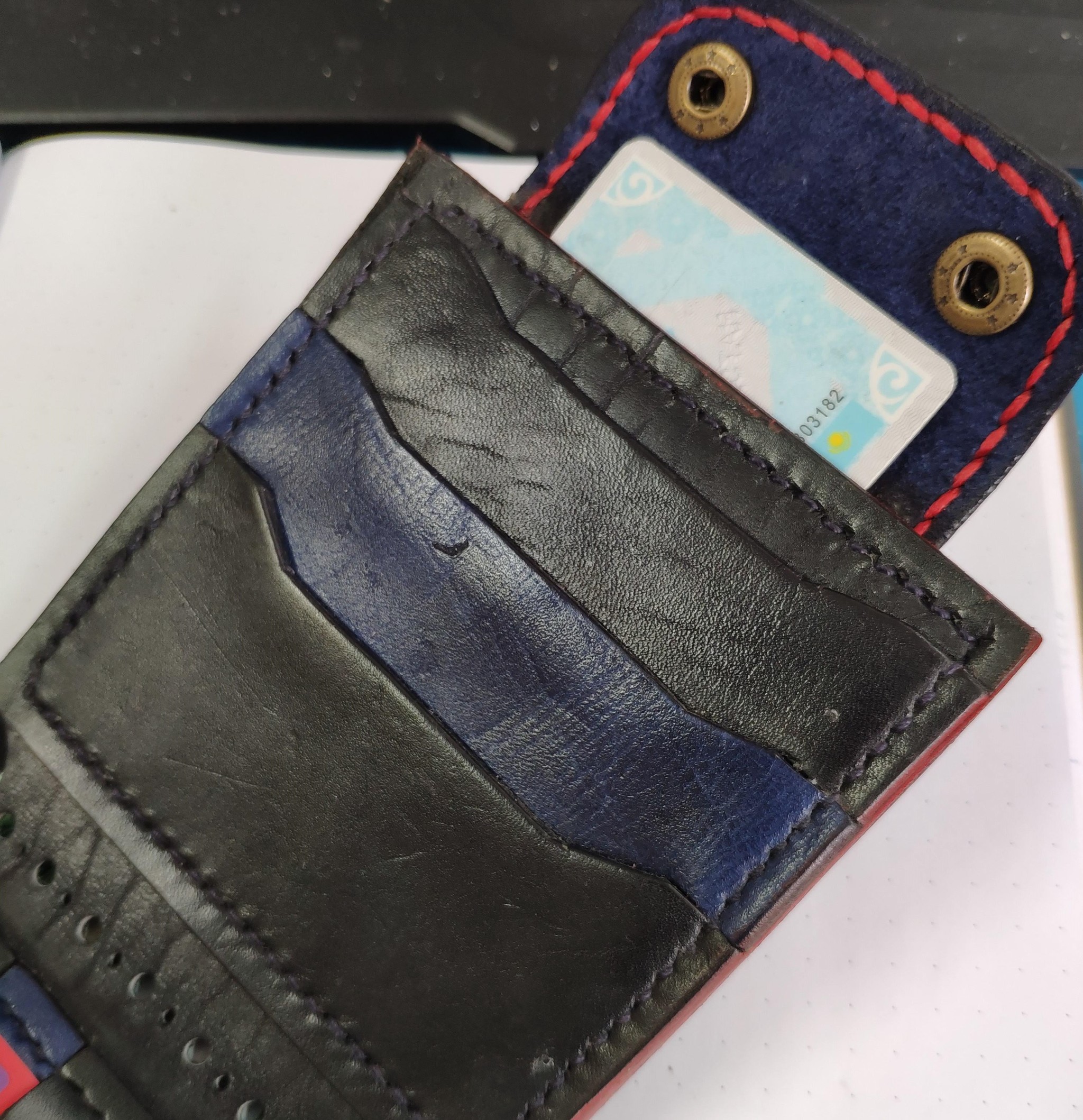 Wallet number 2. DIY - My, Natural leather, With your own hands, Handmade, Leather products, Longpost, Needlework with process