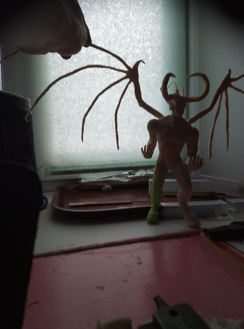 There is no need to be afraid of new things, improve yourself! First experience in sculpting from polymer clay, Illidan. Lots of Bookaf) - My, Illidan, Sculpture, Polymer clay, Self-development, Handmade, World of warcraft, Longpost, Needlework with process