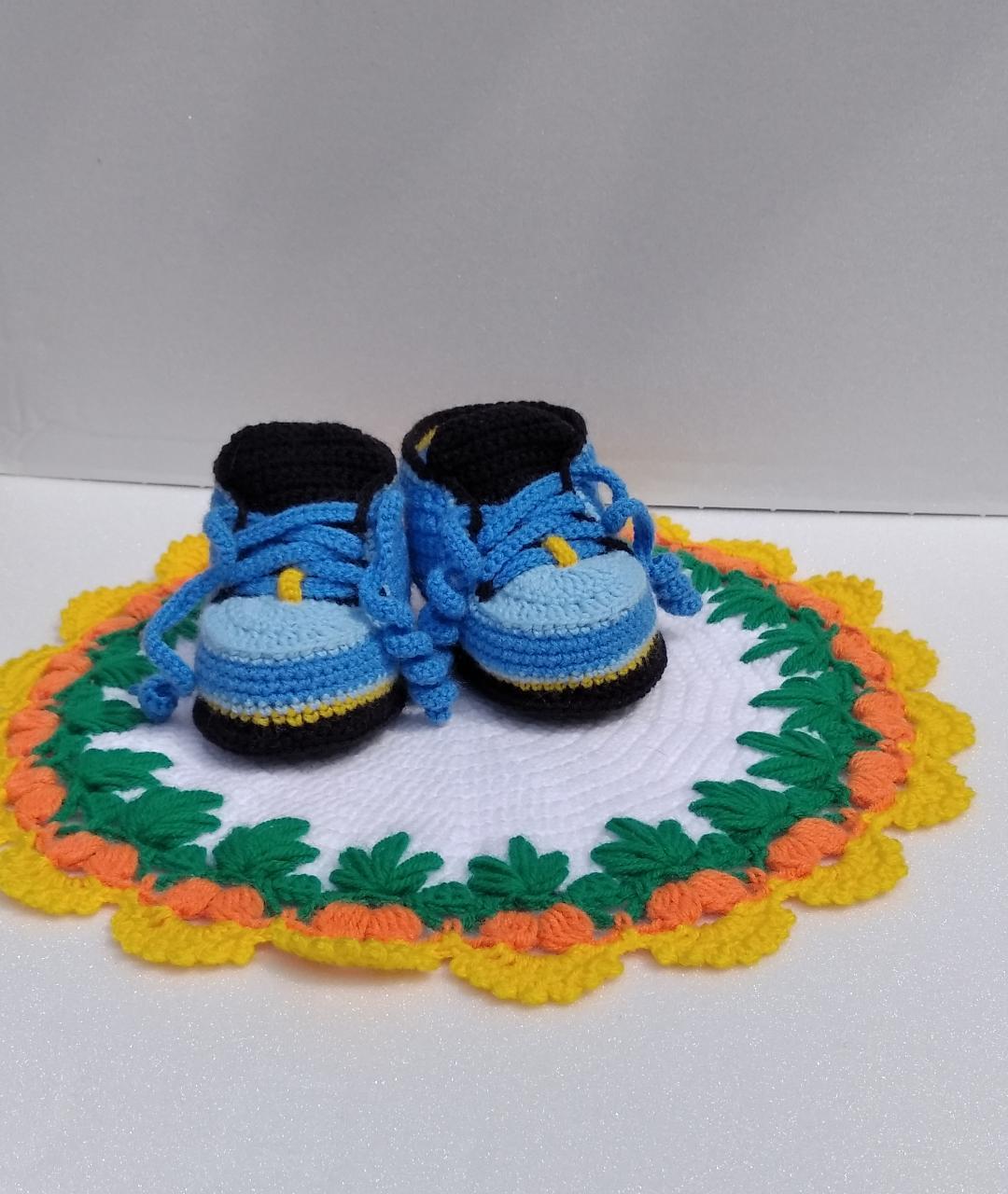 For the little ones - My, Booties, Set, Crochet, Knitting, Needlework without process, Longpost